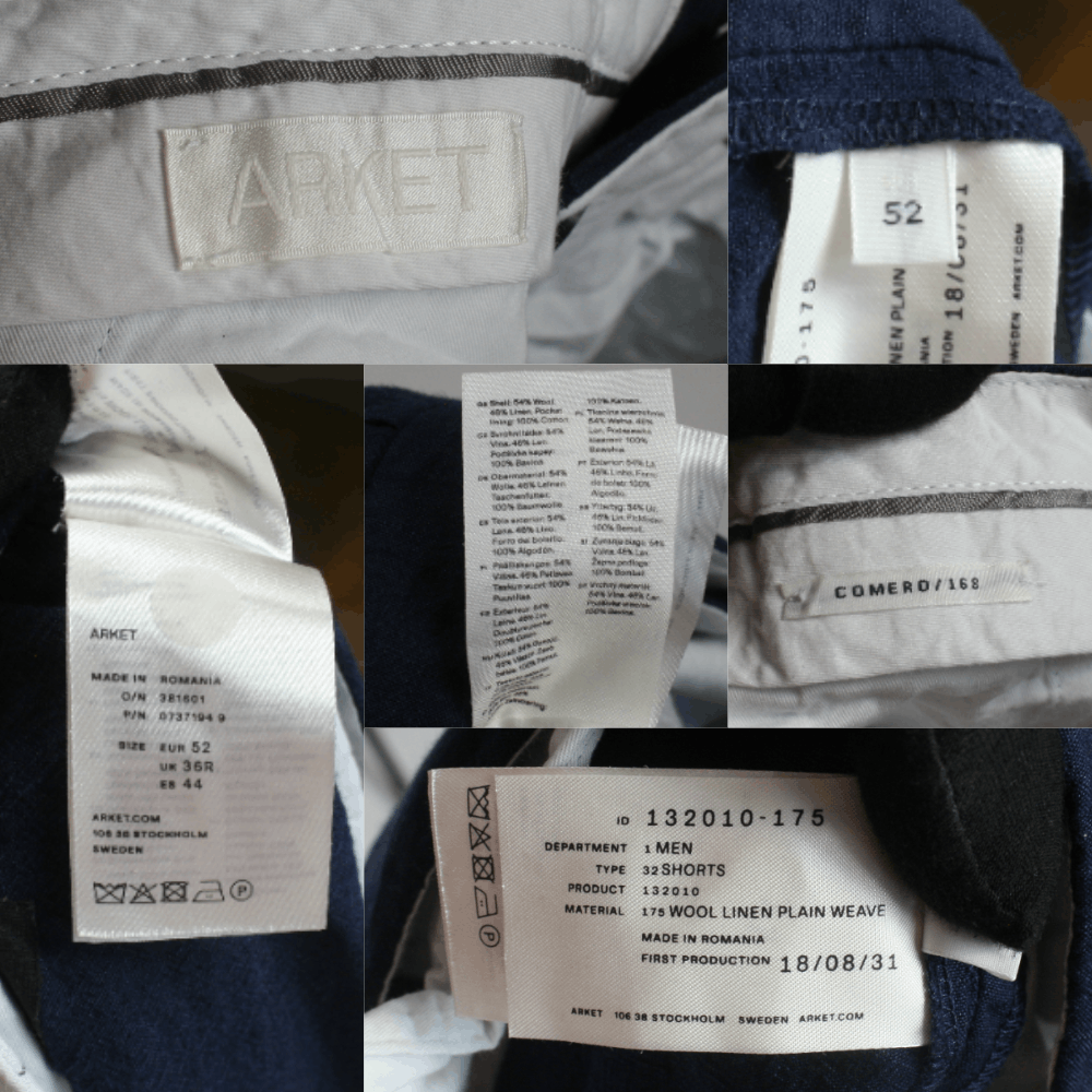 Arket Wool Linen Plain Weave Shorts Size US 34 / EU 50 - 6 Thumbnail