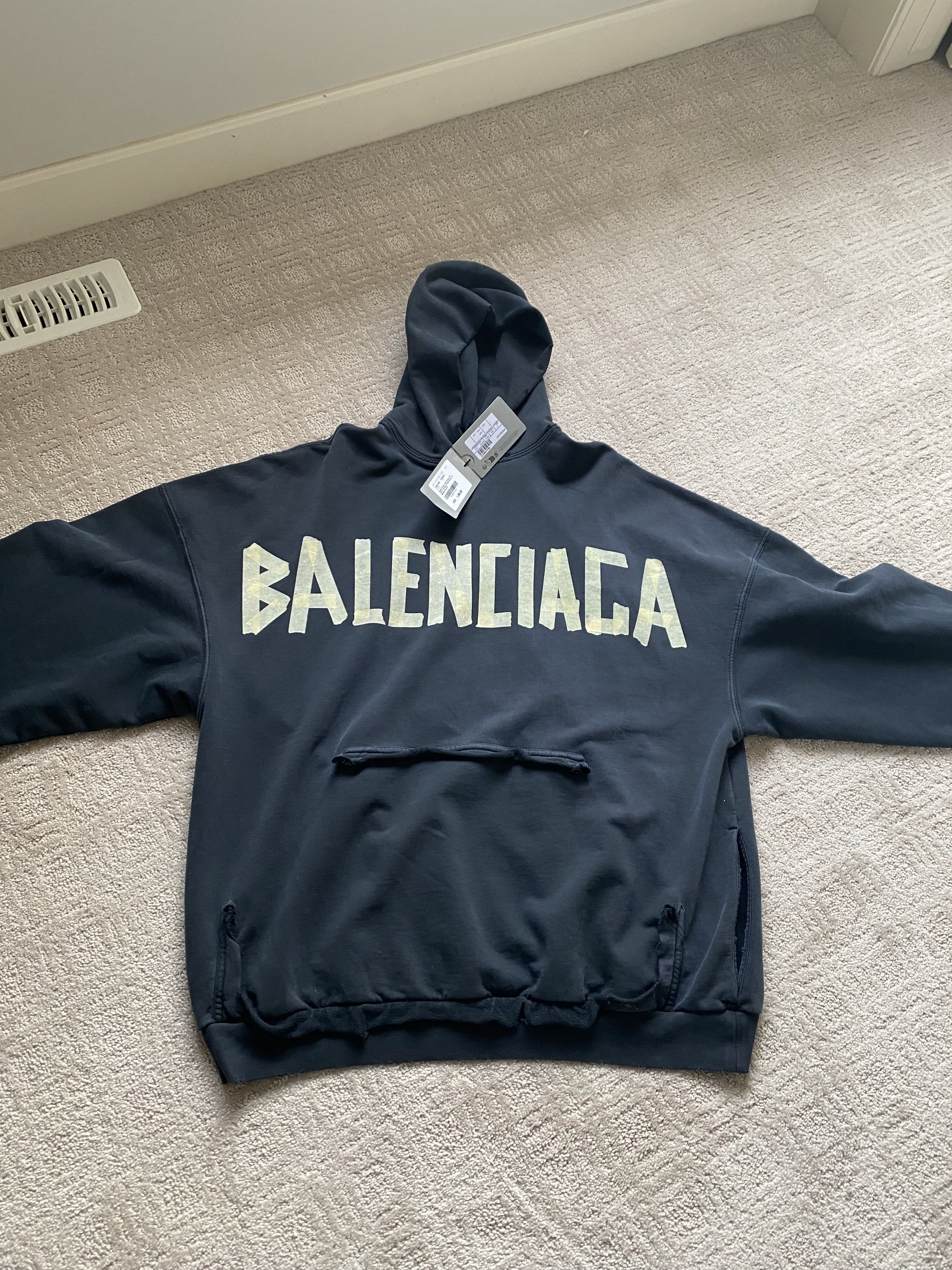Balenciaga Balenciaga tape hoodie Size US M / EU 48-50 / 2 - 1 Thumbnail