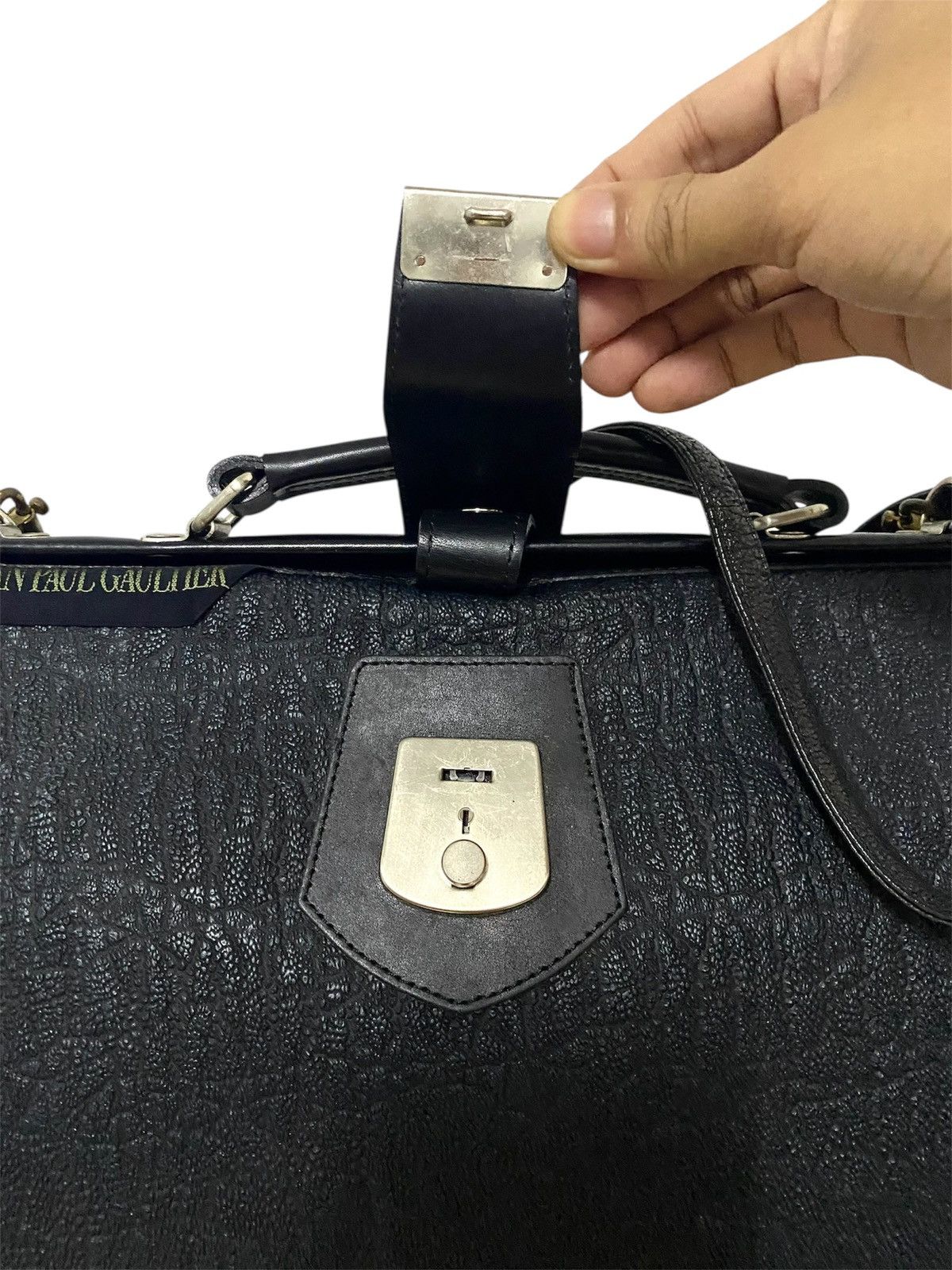 Jean Paul Gaultier 2000s Jean Paul Gaultier black Calf Leather Briefcase Size ONE SIZE - 9 Thumbnail