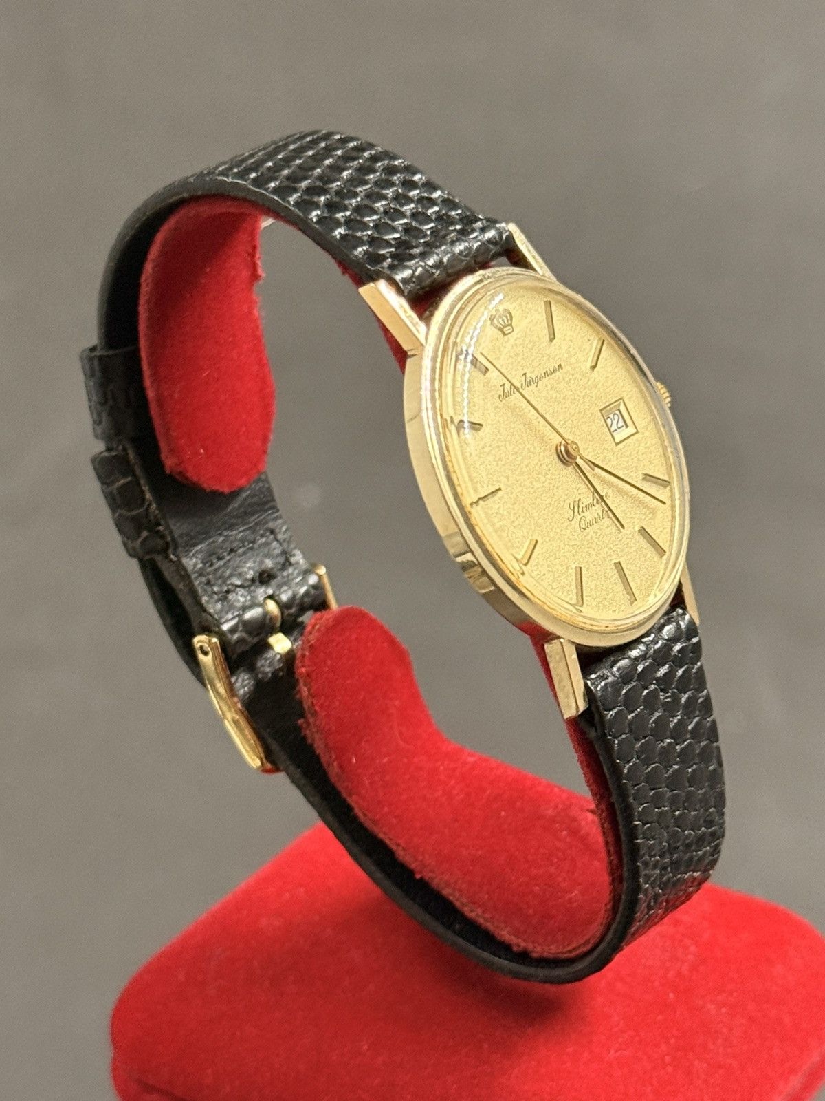 Vintage JULES JURGENSEN Slimline Swiss Quartz Watch 14KT. Size ONE SIZE - 7 Thumbnail