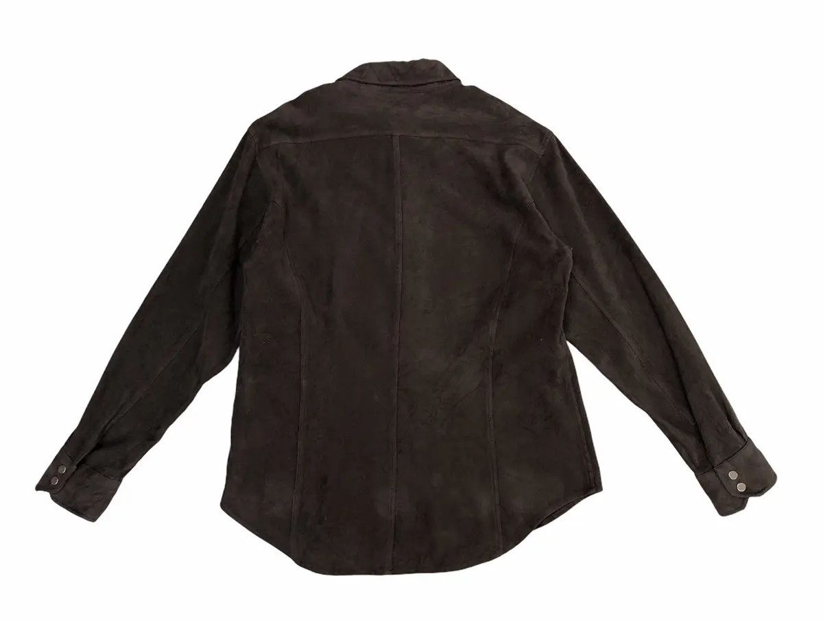 Armani Armani Collezioni Western Style Button Up Suede Shirt Size US M / EU 48-50 / 2 - 2 Thumbnail