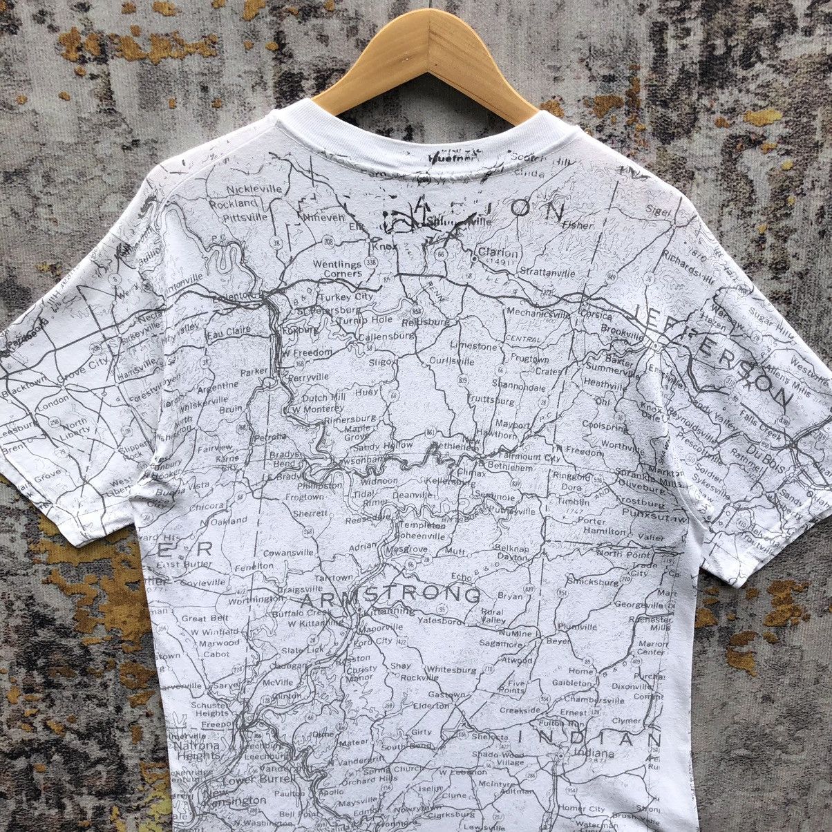 Vintage Pennysylvania 1997 Map Shirt Full Print