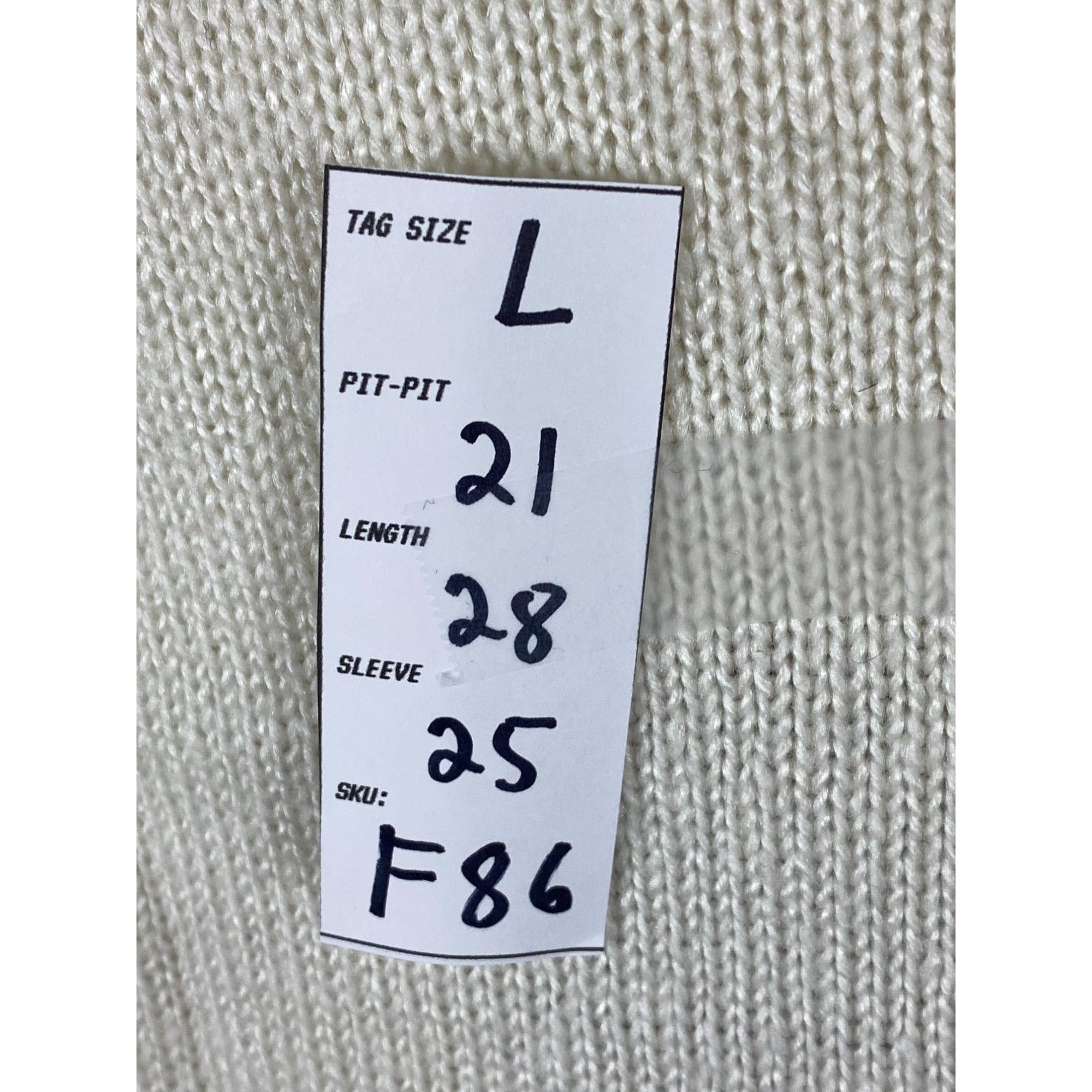 Other Nollie Deer Heart Knitted Pullover Sweater Cream Large Women Size L / US 10 / IT 46 - 4 Thumbnail