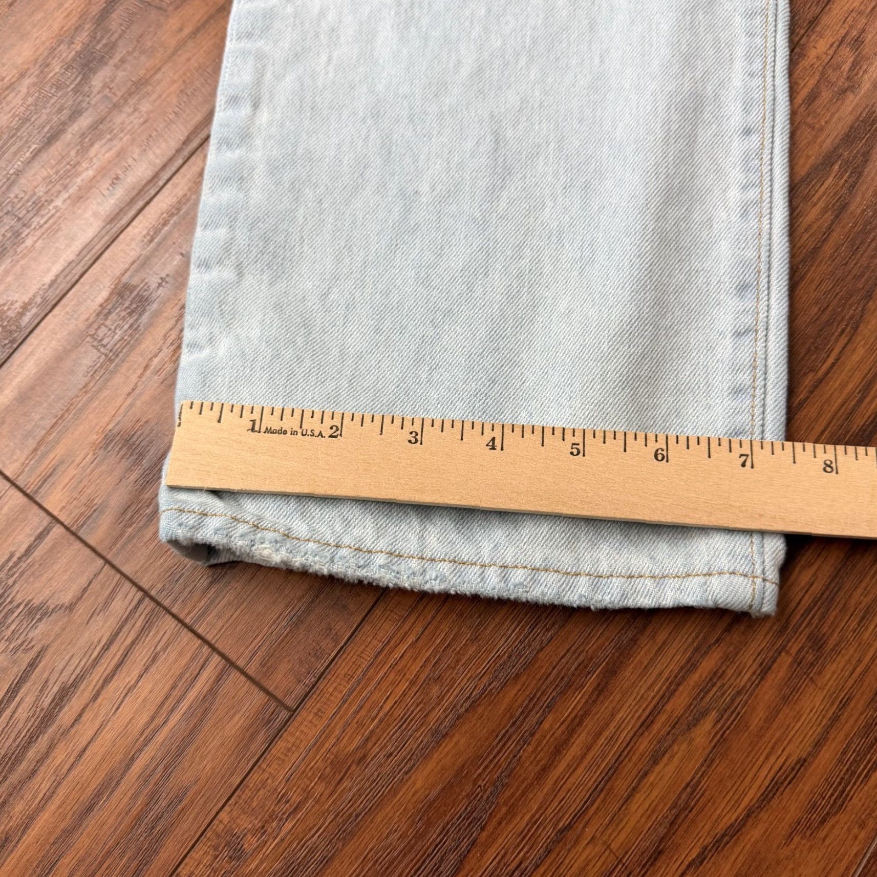 Levi's Levi's Ribcage Jeans Women Regular 25 Blue 25x26 Denim Ankle Straight Button Fly 100% Cotton Size 42" / US 20 - 7 Thumbnail