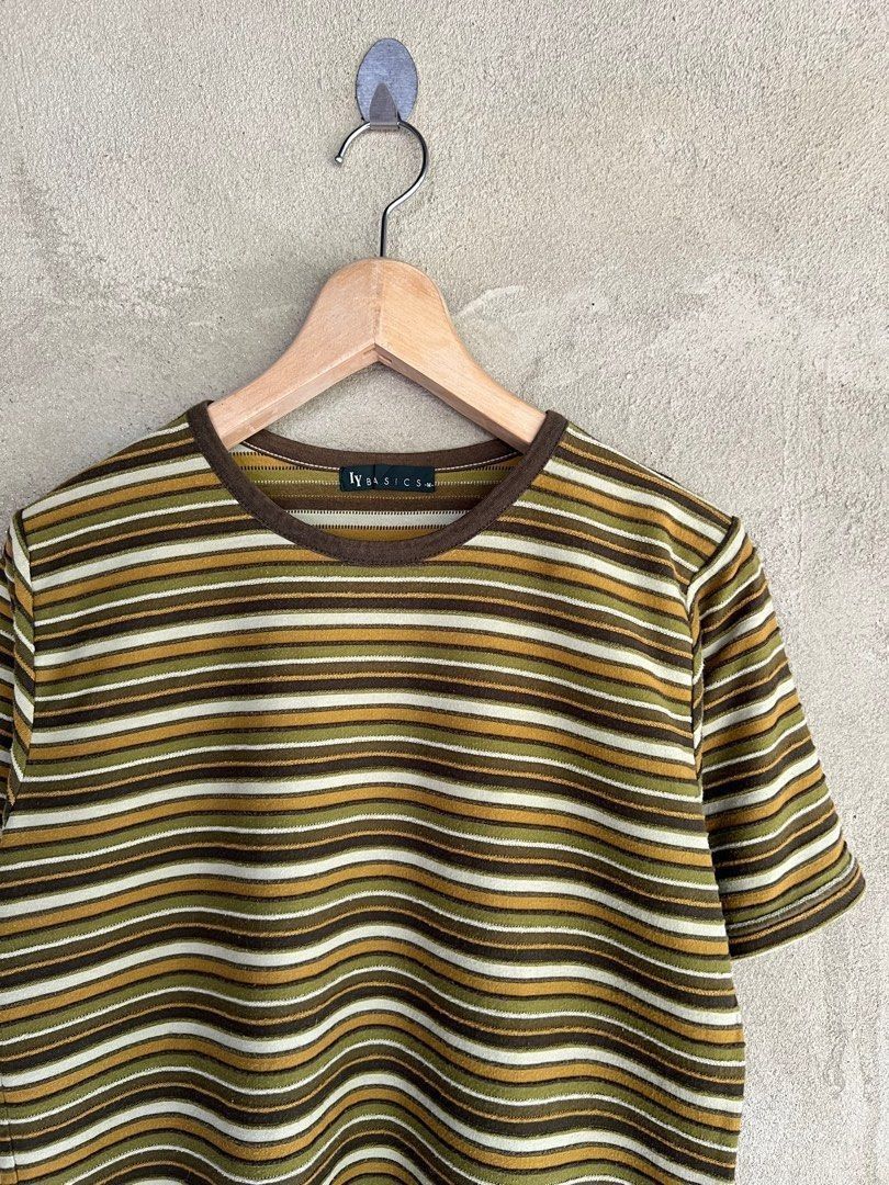 Vintage vintage Iy Basics Striped Tshirt Size US S / EU 44-46 / 1 - 3 Thumbnail