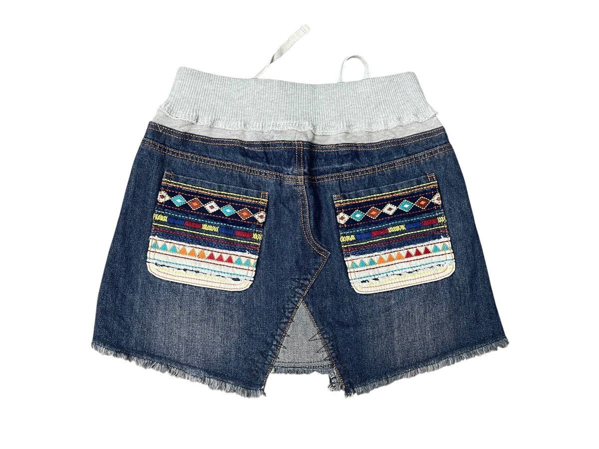 Japanese Brand Vintage Anti Ballistic Aztec Pattern Mini Skirt Streetwear Size 27" / US 4 / IT 40 - 2 Thumbnail