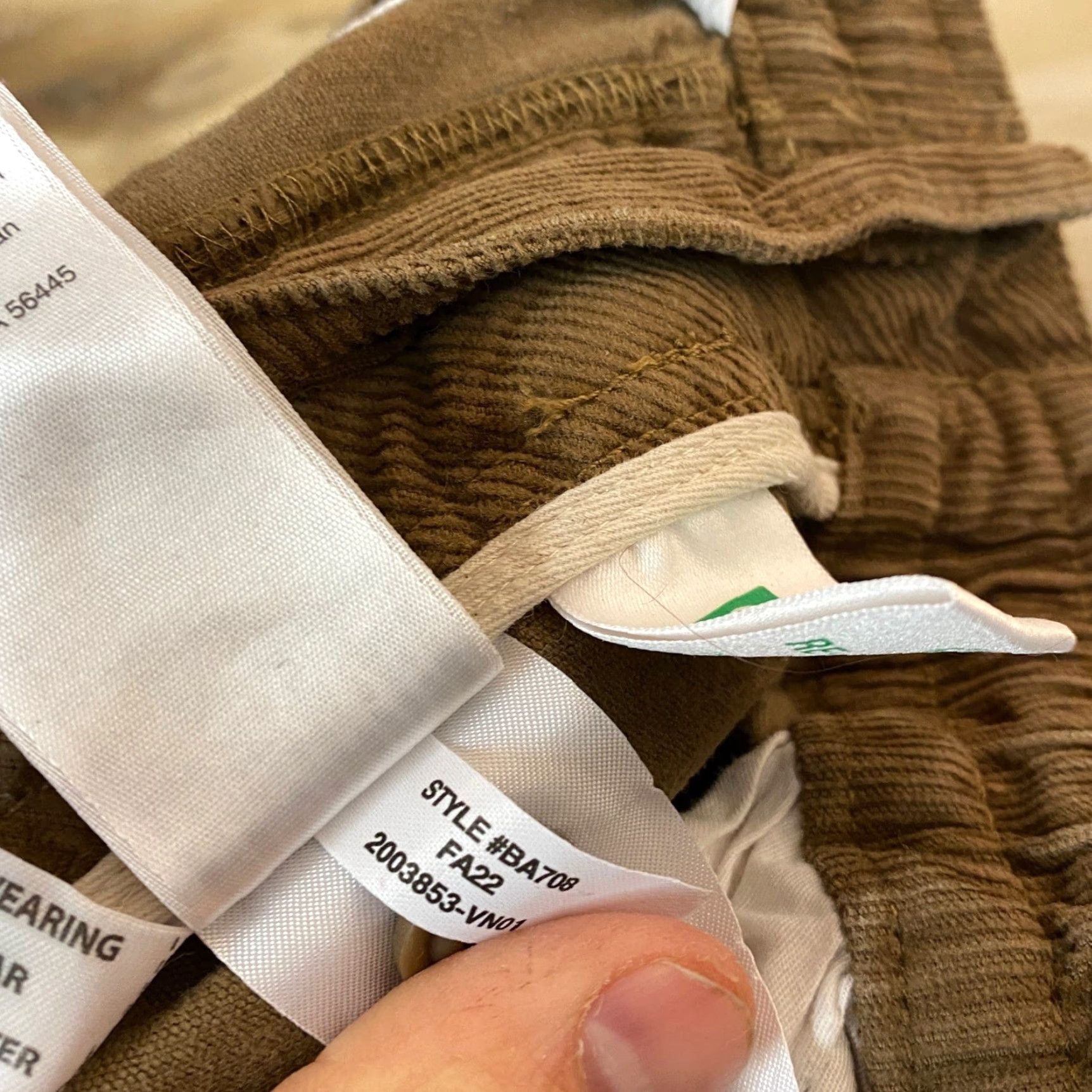 J.Crew J. Crew Corduroy Pants Mens XS Brown Elastic Waist Drawstring Jogger Casual Straight Front Button Pockets Size US 27 - 4 Thumbnail