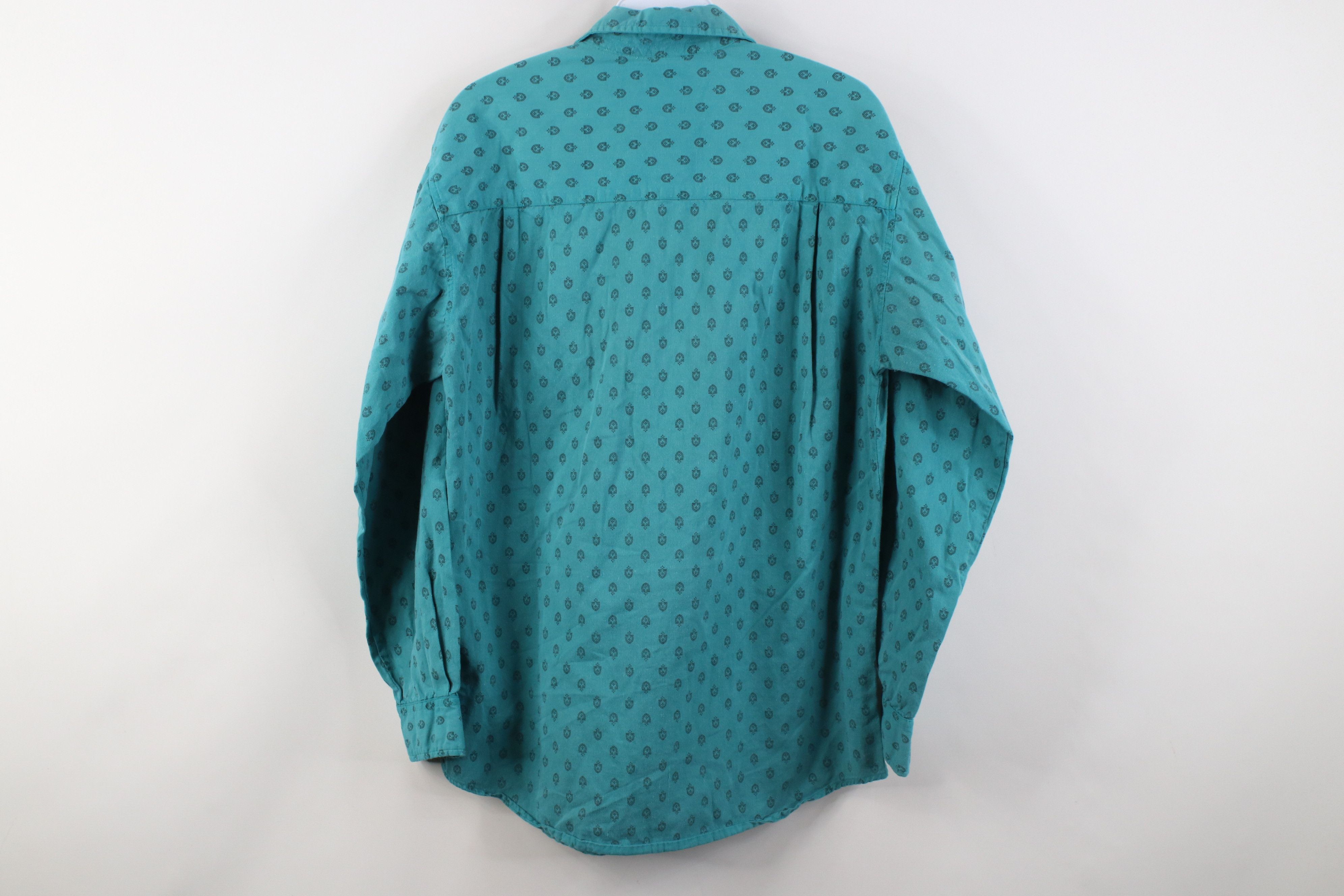 Gap Vintage 90s Gap All Over Print Collared Button Shirt Blue Size US S / EU 44-46 / 1 - 12 Thumbnail