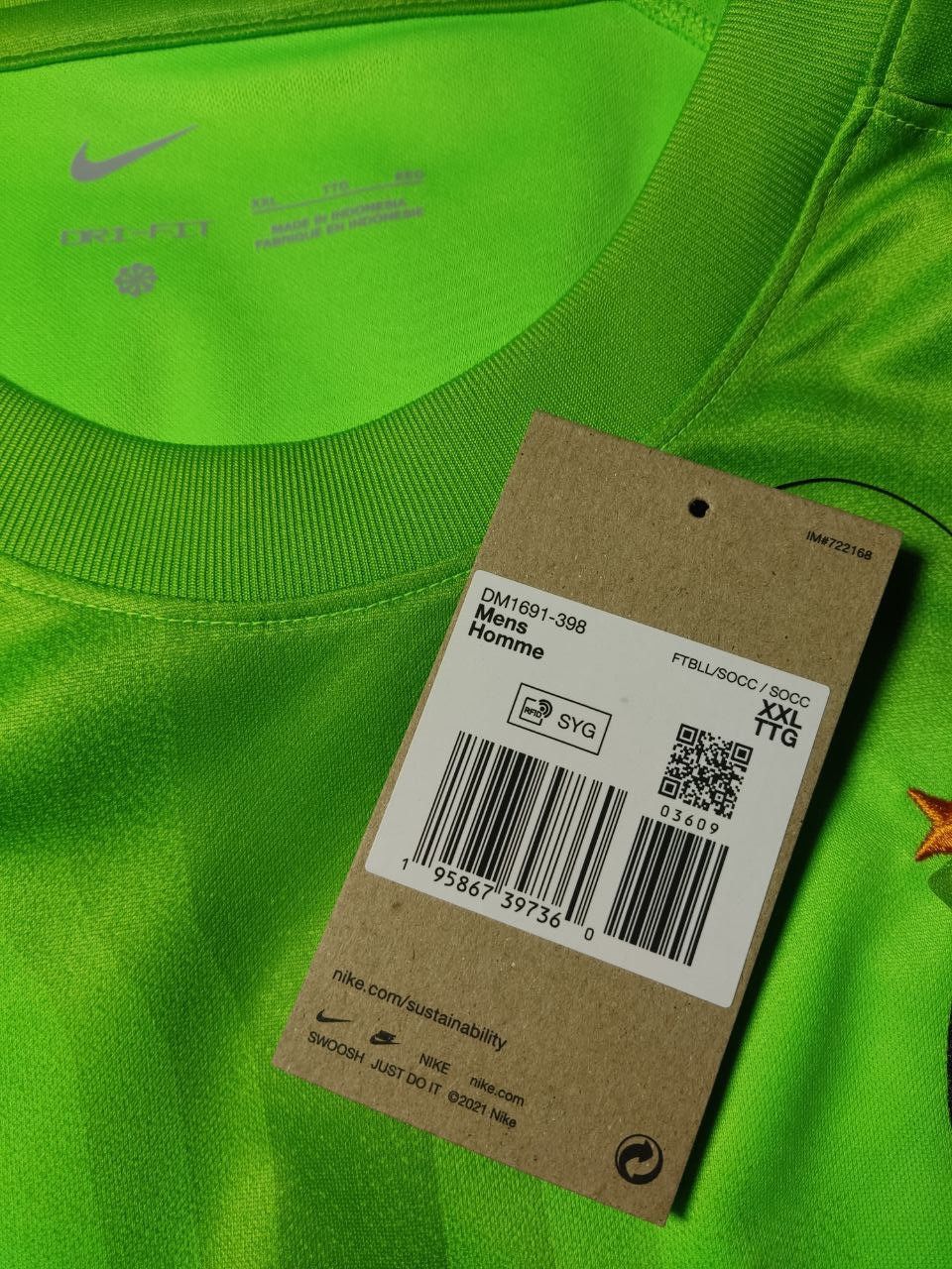 Nike Galatasaray Goalkeeper jersey 2022/23 DM1691-398 SIZE 2XL Size US XXL / EU 58 / 5 - 7 Thumbnail