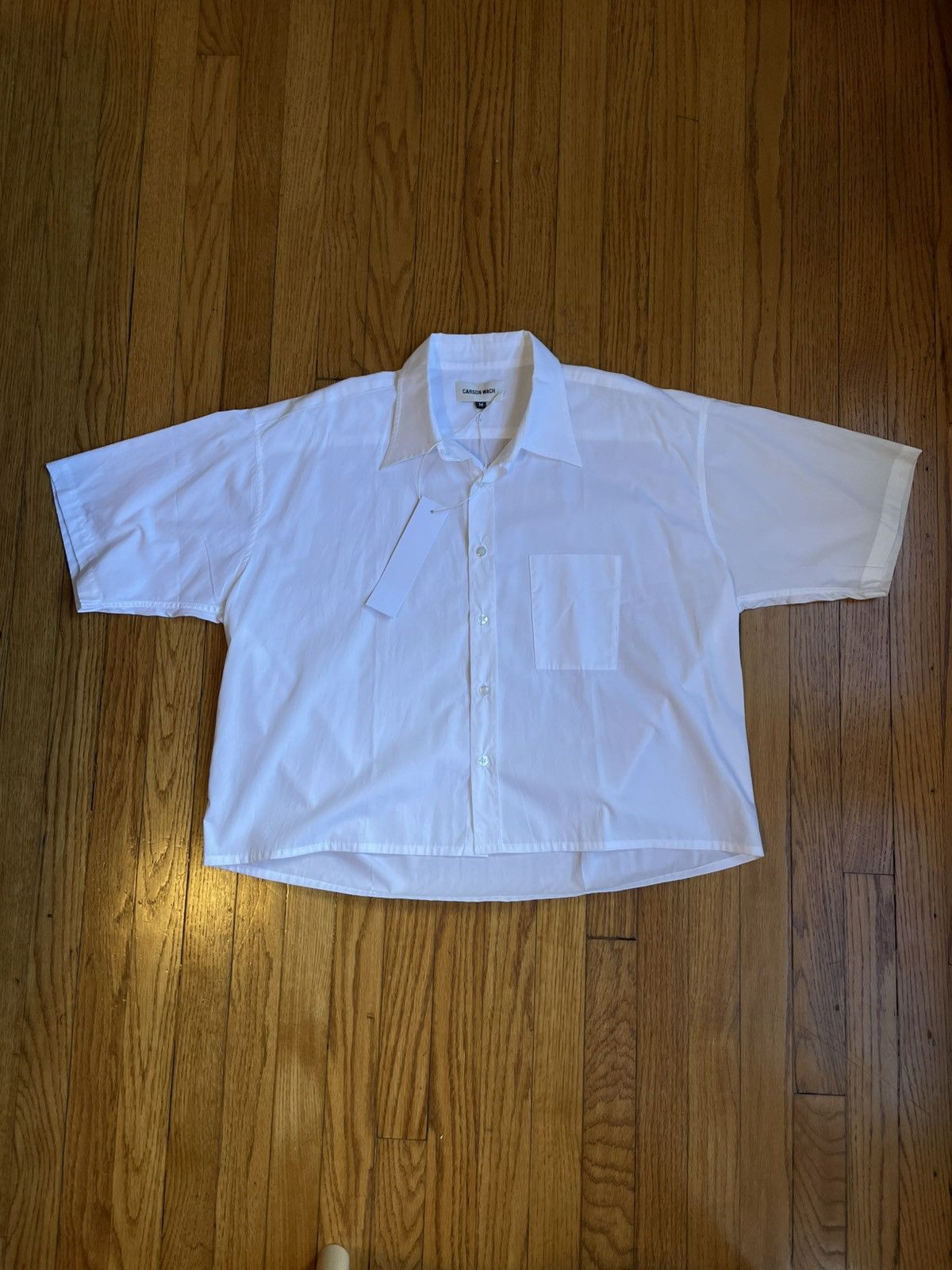 CARSON WACH Carson Wach Boxy Cropped Fit White S1 Work Shirt Size US M / EU 48-50 / 2 - 1 Thumbnail