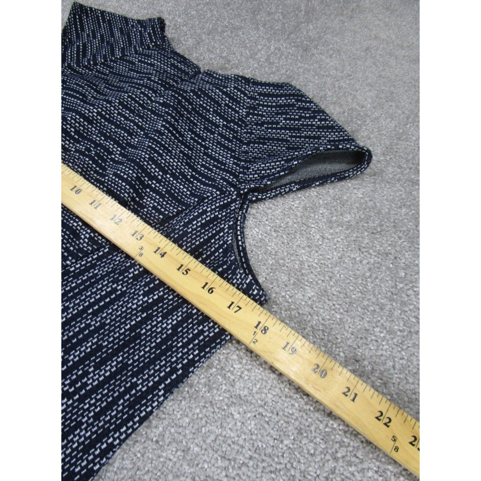 Vintage VINTAGE Ann Taylor Bodycon Dress Womens 10 Blue Twill Sleeveless Size L / US 10 / IT 46 - 6 Thumbnail
