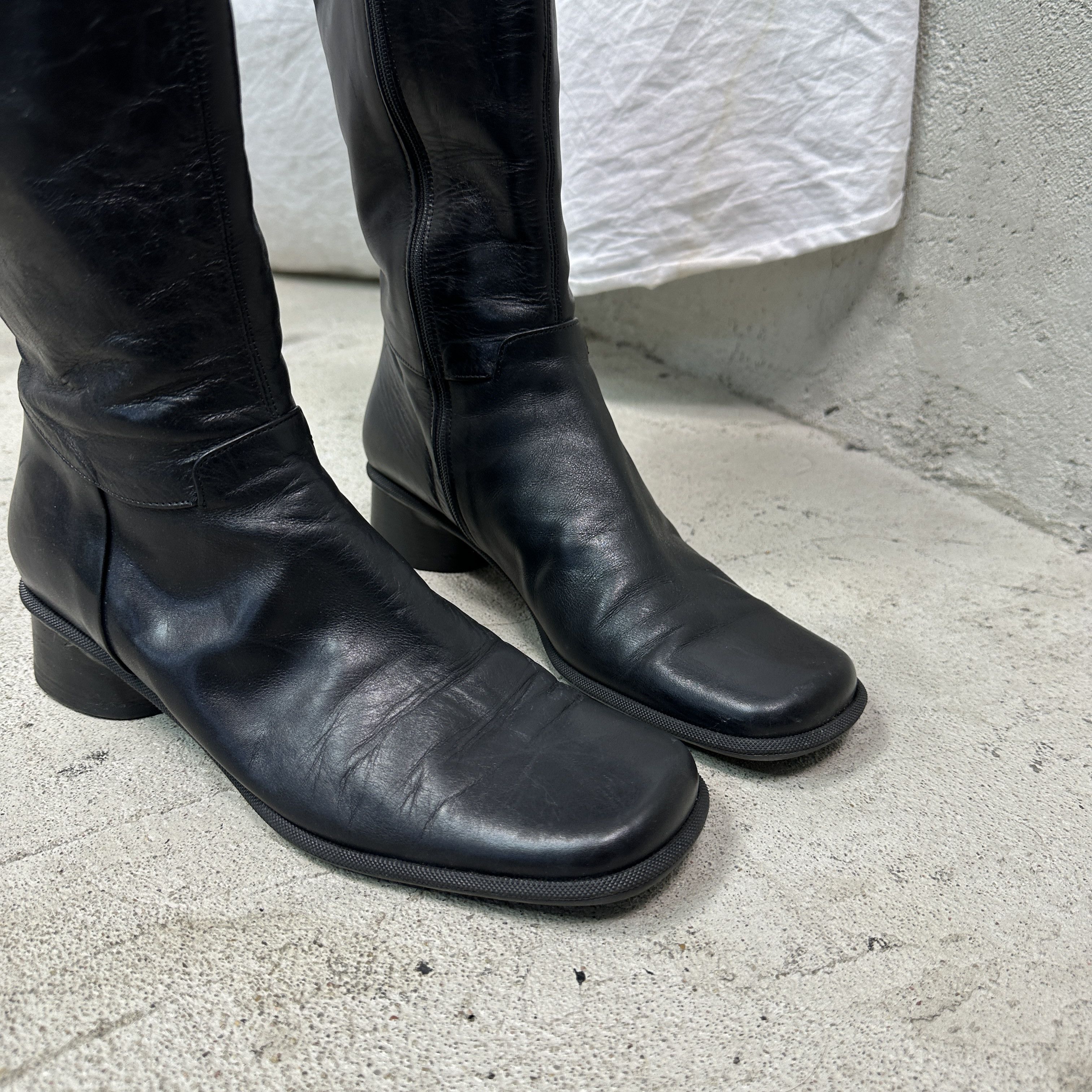 Vintage Vintage Avant Garde Leather Biker Pointy Boots Y2K Size US 8 / IT 38 - 7 Thumbnail