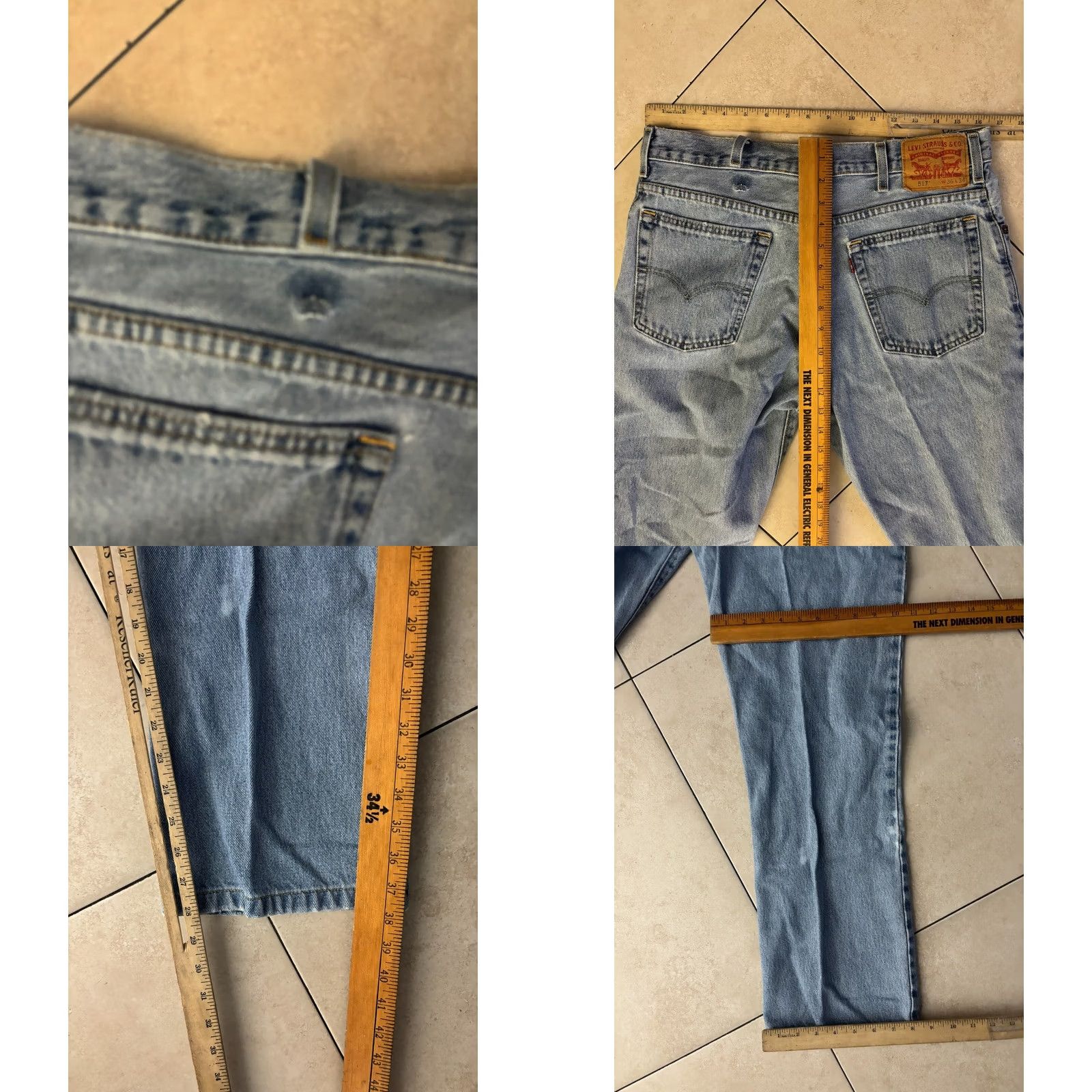 Levi's Levi's 517 Jeans Denim Bootcut Light Wash Blue Regular 33 Men's Size US 33 - 8 Thumbnail