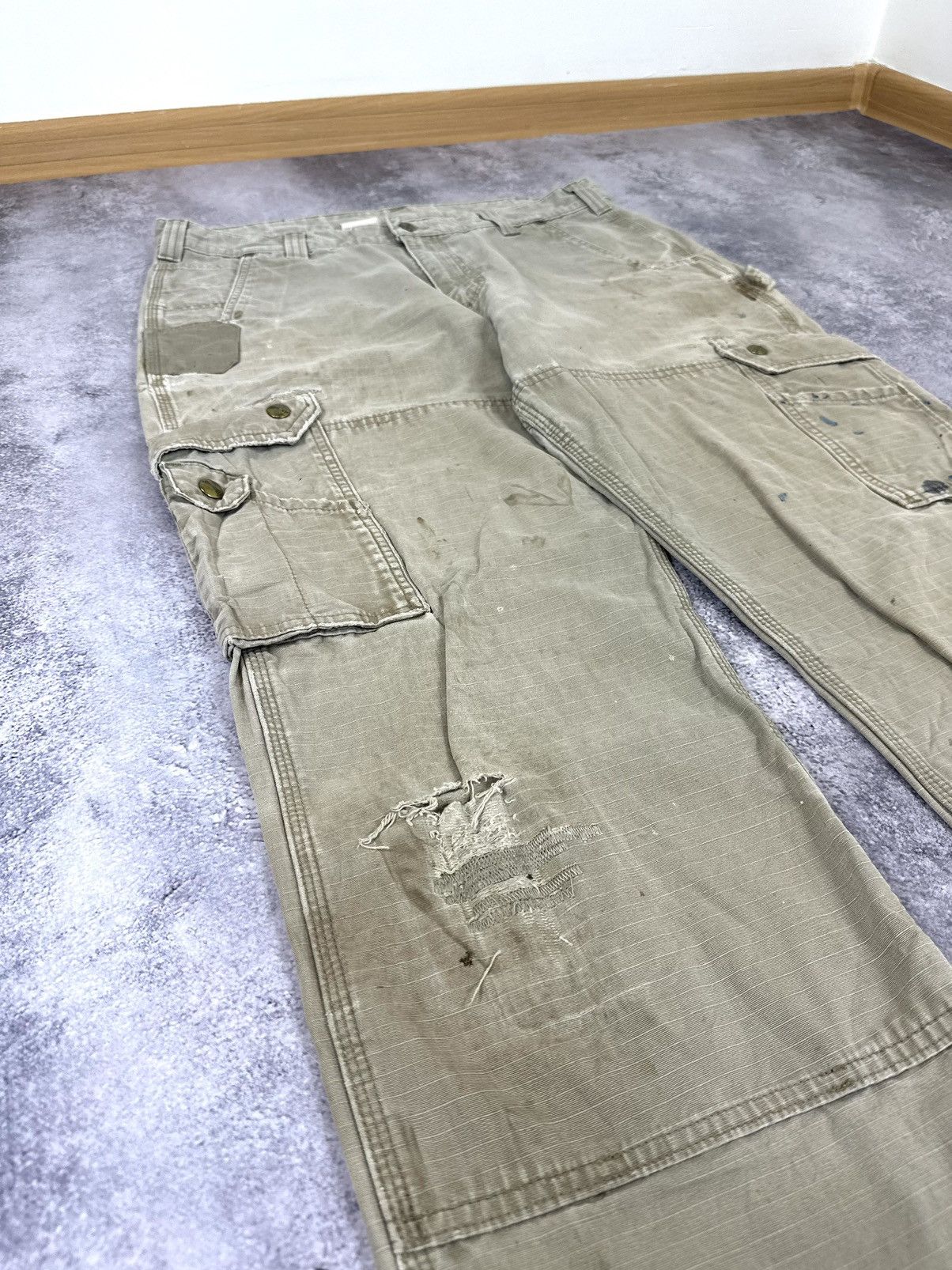 Carhartt Vintage Carhartt Double Knee Distressed USA Opium Work Pants Size US 36 / EU 52 - 7 Thumbnail