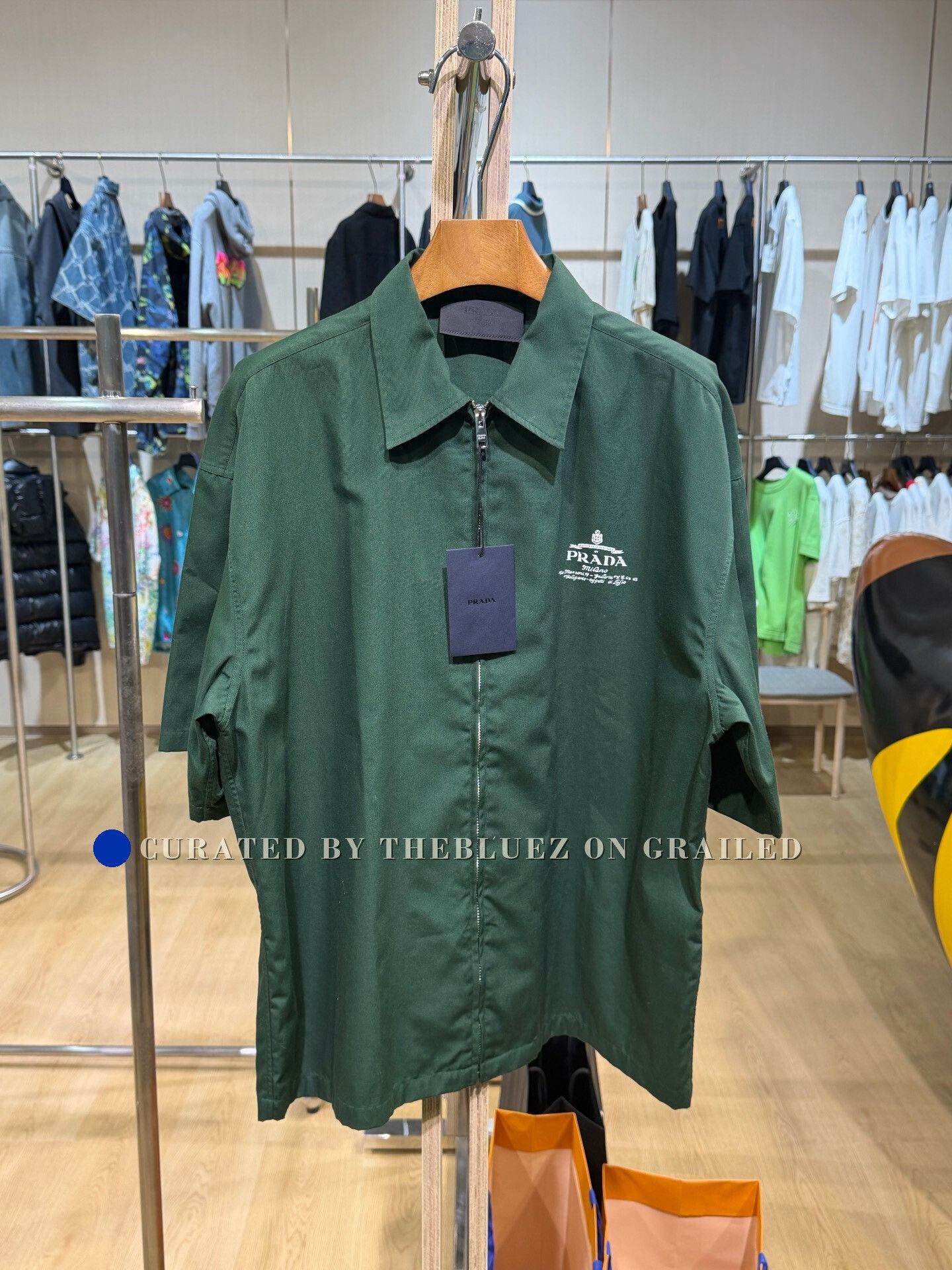 Prada Prada New Green Logo Short-Sleeve Shirt Size US S / EU 44-46 / 1 - 1 Thumbnail