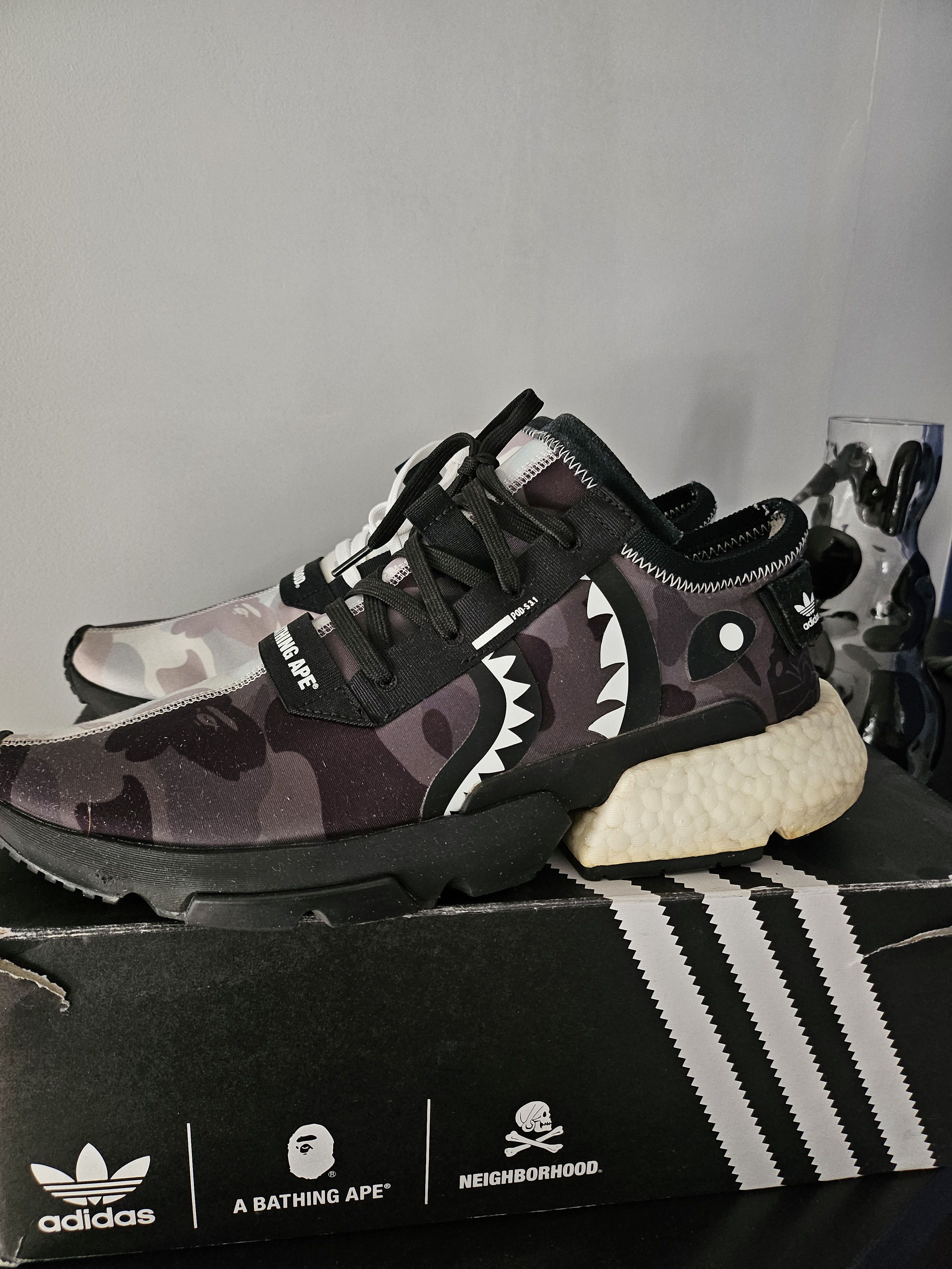 Adidas × Bape × Neighborhood Adidas pod s3.1 bape x neighborhood Size US 10.5 / EU 43-44 - 2 Thumbnail