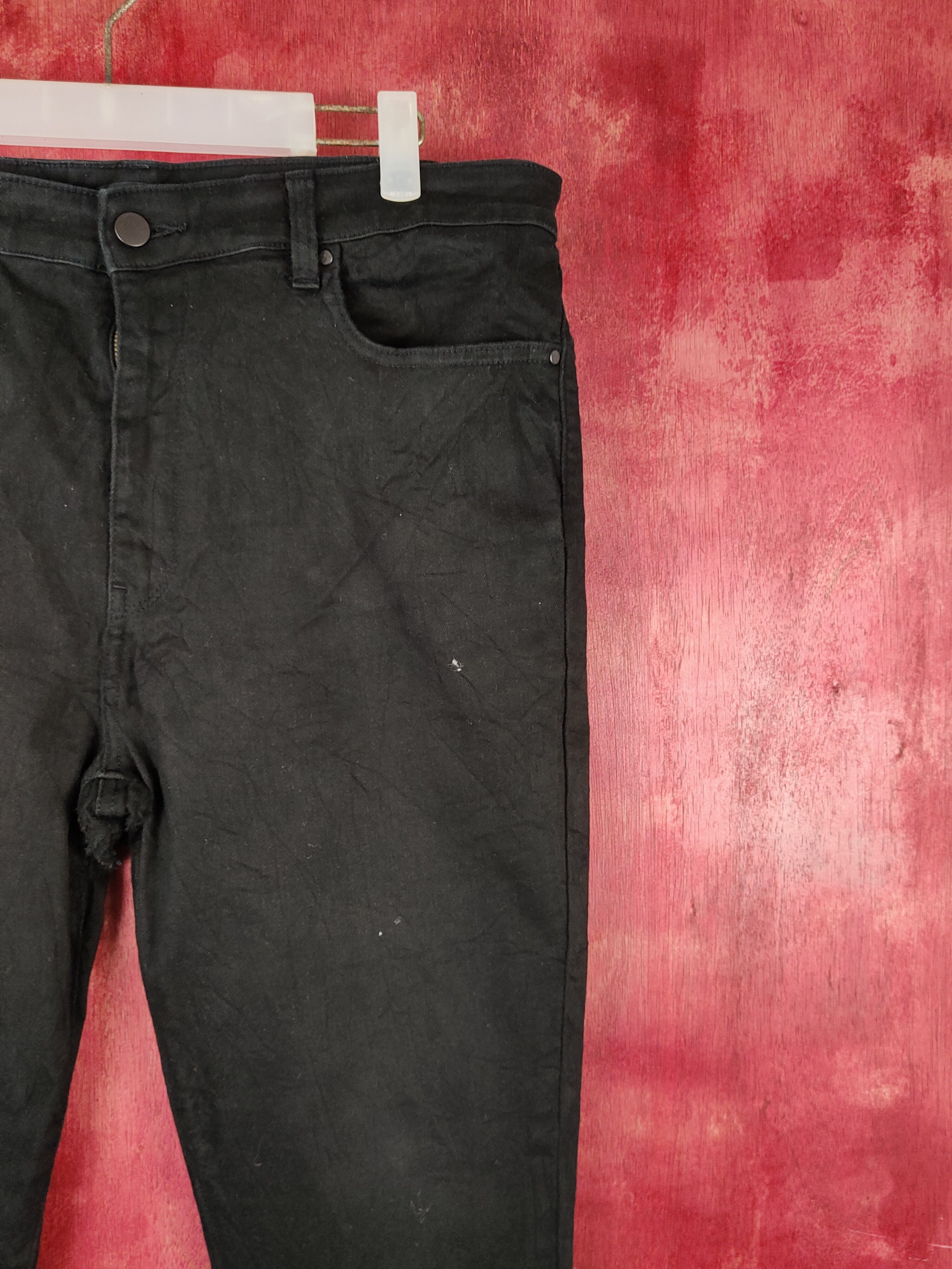 Japanese Brand Uniqlo Black Multipocket Skinny Soft Jeans #S1405 Size US 34 / EU 50 - 8 Thumbnail