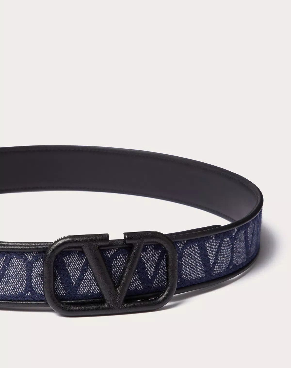 Valentino oc11z0625 Size:110/Denim Effect Belt in Black/Melange Size ONE SIZE - 4 Thumbnail
