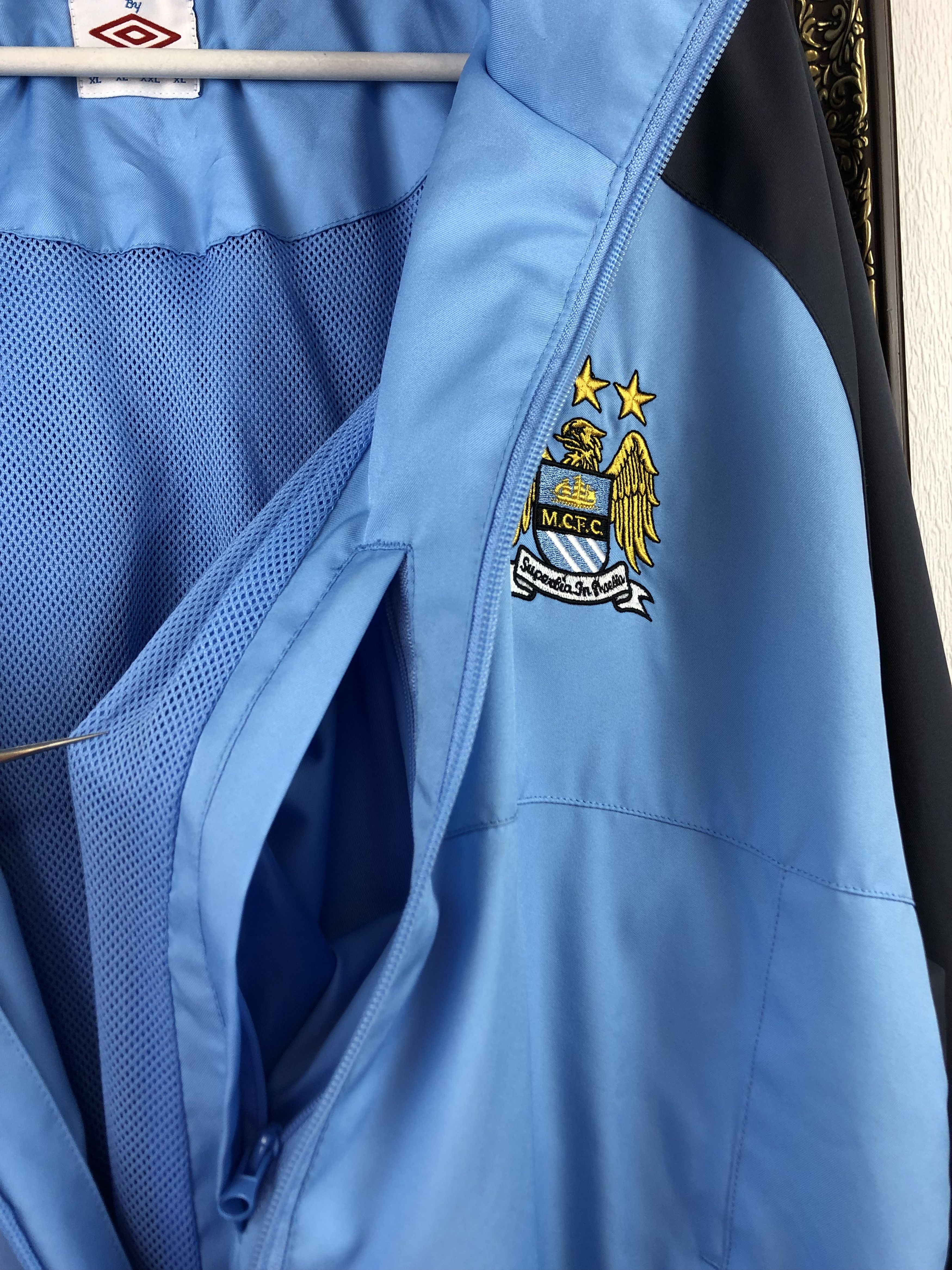 Nike Vintage Manchester City Football Jacket Windbreaker Blue Size US XL / EU 56 / 4 - 12 Thumbnail