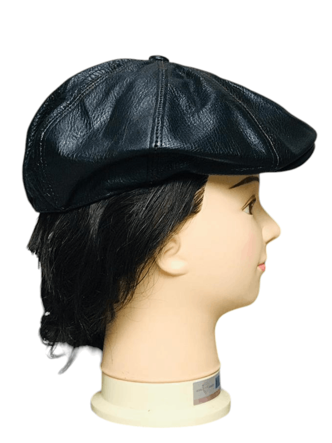 Japanese Brand Vintage Agingccc Horsehide Handmade Newsboy Hat Size ONE SIZE - 2 Thumbnail