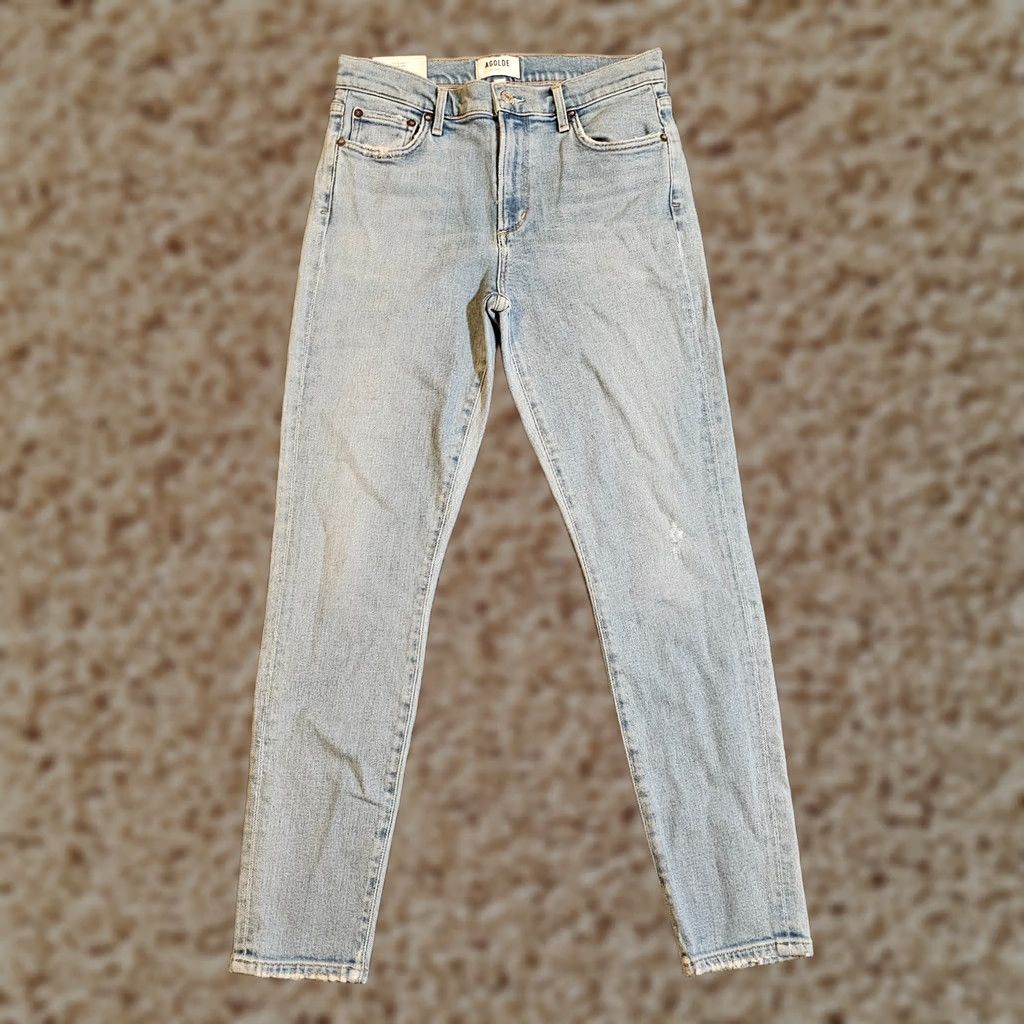 Agolde AGOLDE Jeans Sophie Ankle Mid Rise Lightwash Blue 27 Women's Denim 5-Pocket Regular Fit Black? Size 27" / US 4 / IT 40 - 1 Thumbnail