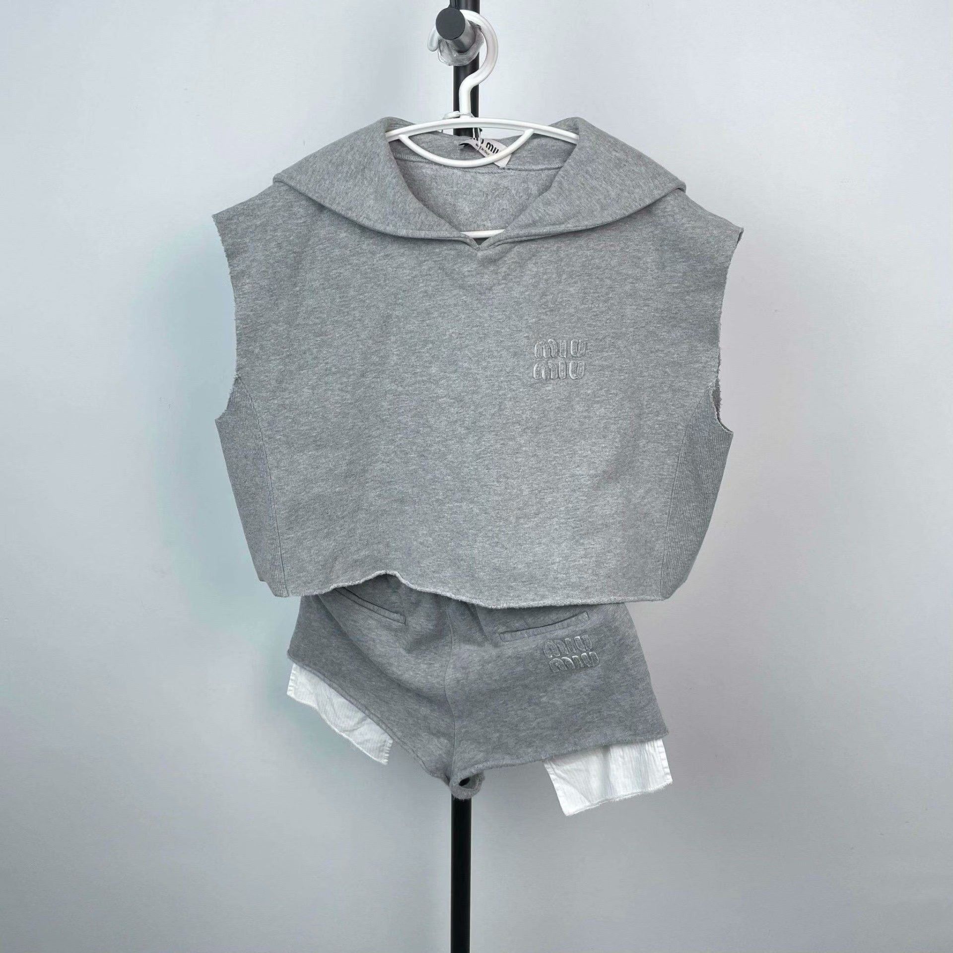 Miu Miu Miu Miu Cotton Gray Hoodie S Men Size US S / EU 44-46 / 1 - 1 Thumbnail