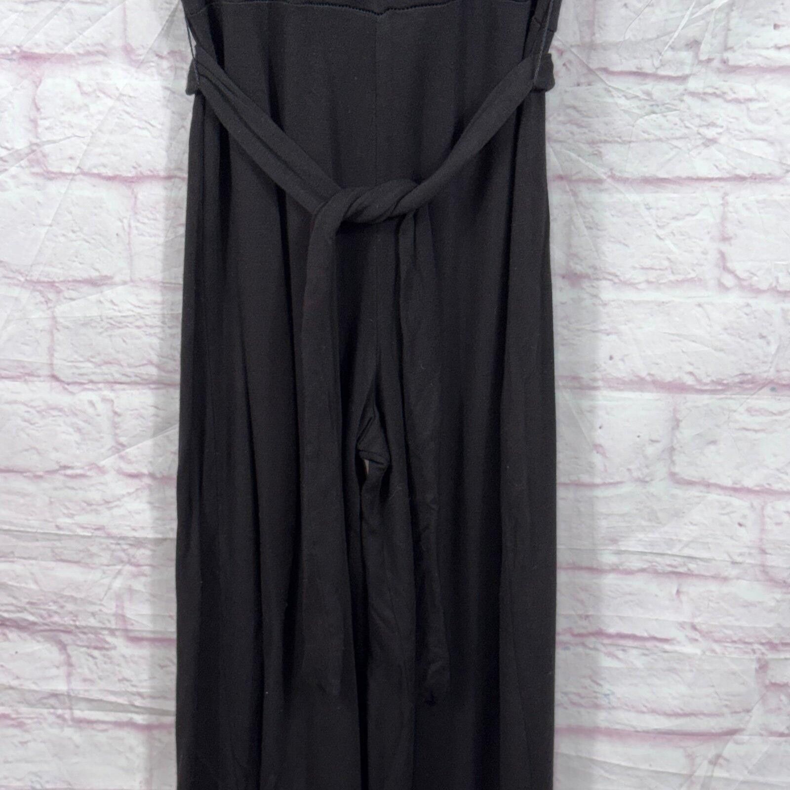 Other Antistar Black Faux Wrap Romper Women's Small Tie Waist Size 28" / US 6 / IT 42 - 3 Thumbnail