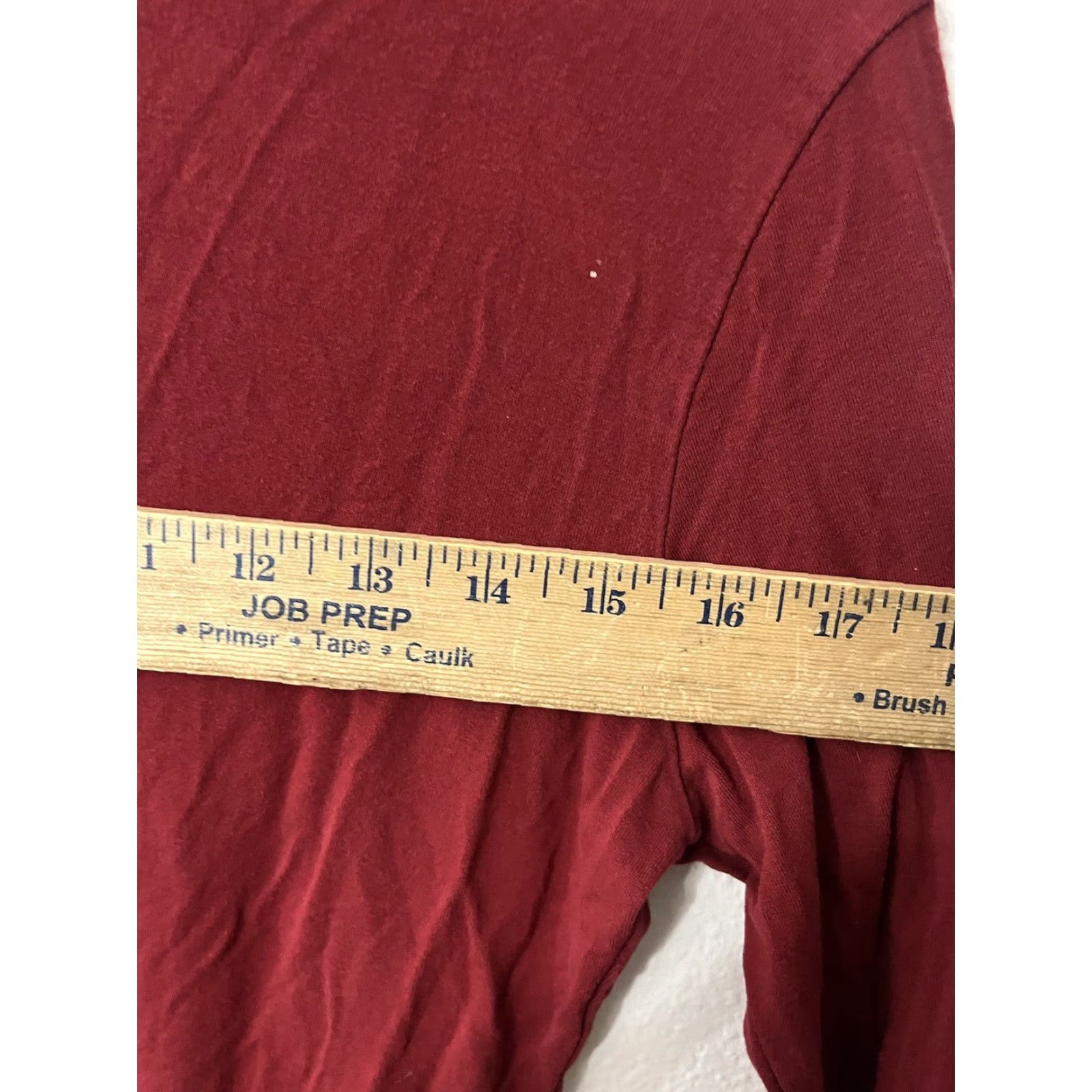 Banana Republic Vintage Banana Republic Women Medium V-Neck Red Long Sleeve Lace Blouse Tee Shirt Size M / US 6-8 / IT 42-44 - 5 Thumbnail