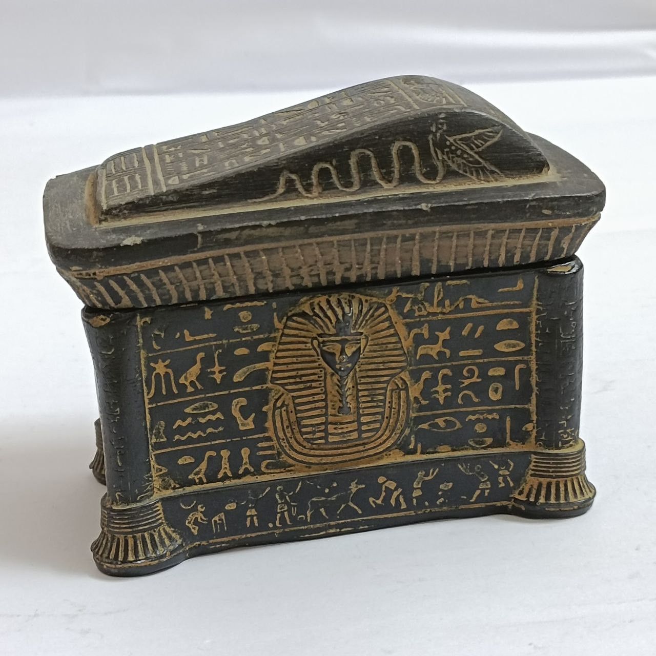Handmade Antique Egyptian Sarcophagus Box, Vintage Pharaonic Style Size ONE SIZE - 1 Thumbnail
