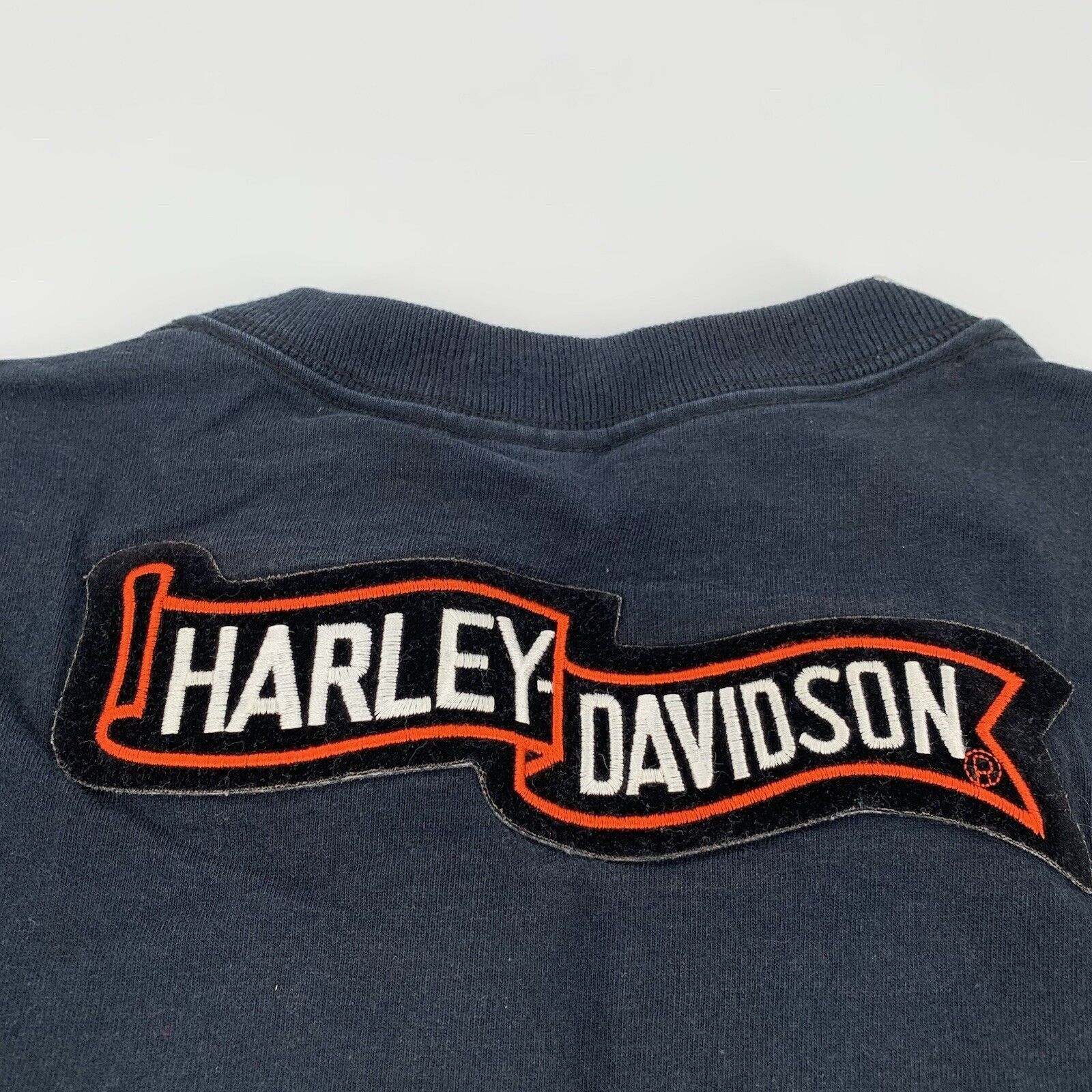 Fruit Of The Loom Vintage 90s Art Unlimited Harley Davidson Patch T-Shirt Size US L / EU 52-54 / 3 - 3 Thumbnail