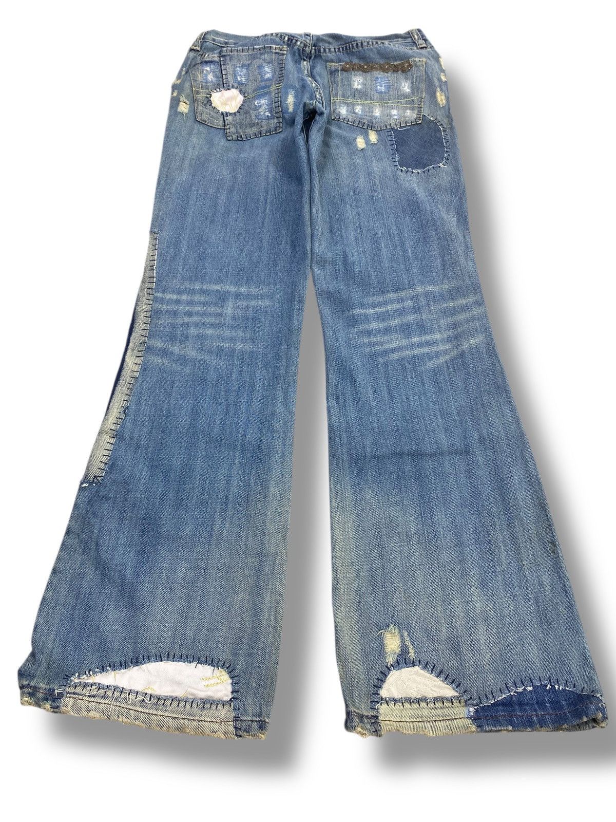 Japanese Brand Japanese Brand Patchwork Style Bootcut Jeans Size US 28 / EU 44 - 3 Thumbnail
