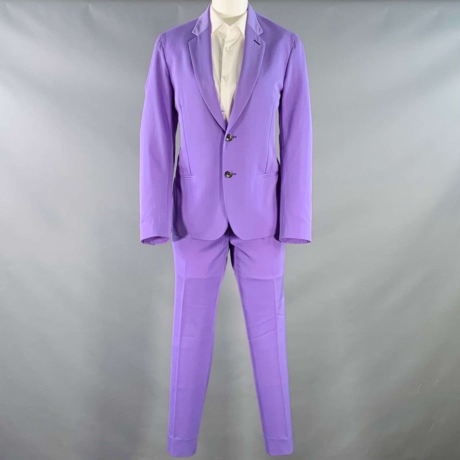 Paul Smith Size 36 Soho Fit Purple Lavender Wool Notch Lapel Suit Size 36R - 2 Thumbnail