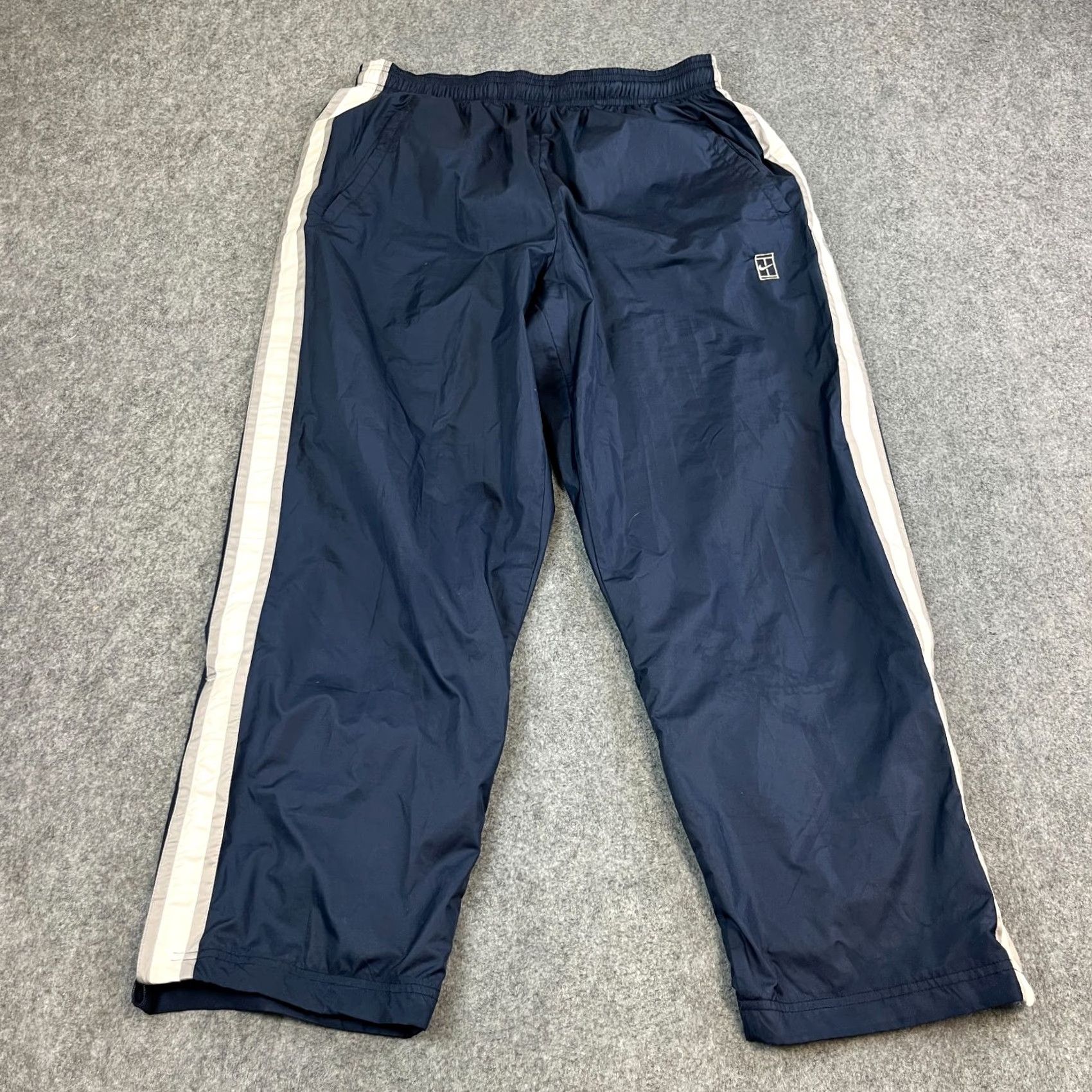Nike VINTAGE Nike Court Challenge Tracksuit Mens Large Blue Loose Jacket Pant Set 90s Athletic Mens Tracksuit Jacket Pants Blue Size 42R - 3 Thumbnail