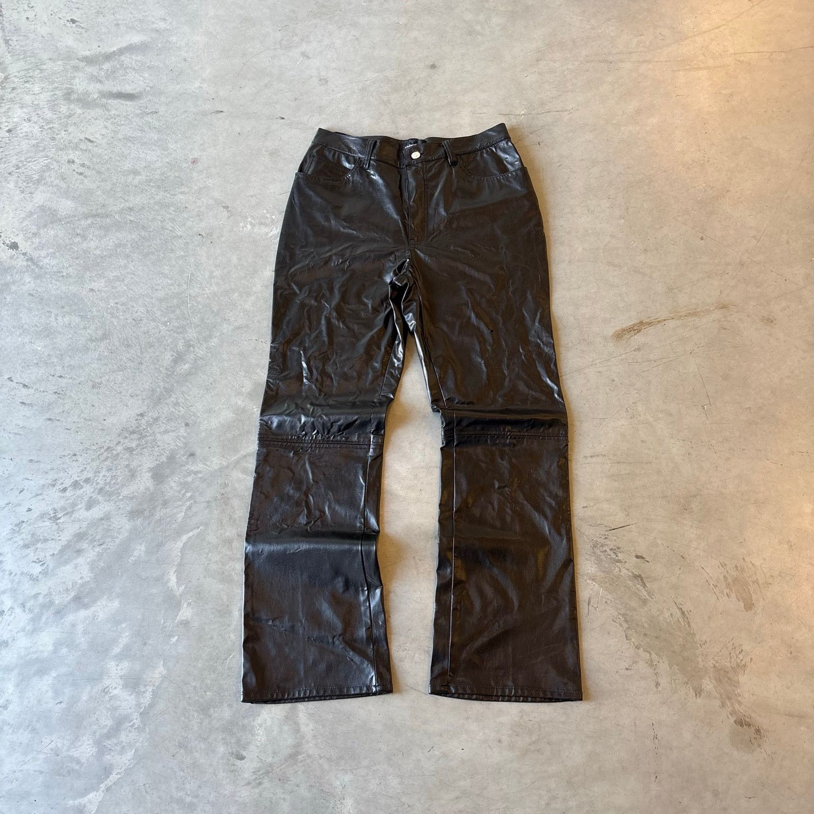 Vintage vintage rick owens style leather pants Size US 28 / EU 44 - 1 Thumbnail