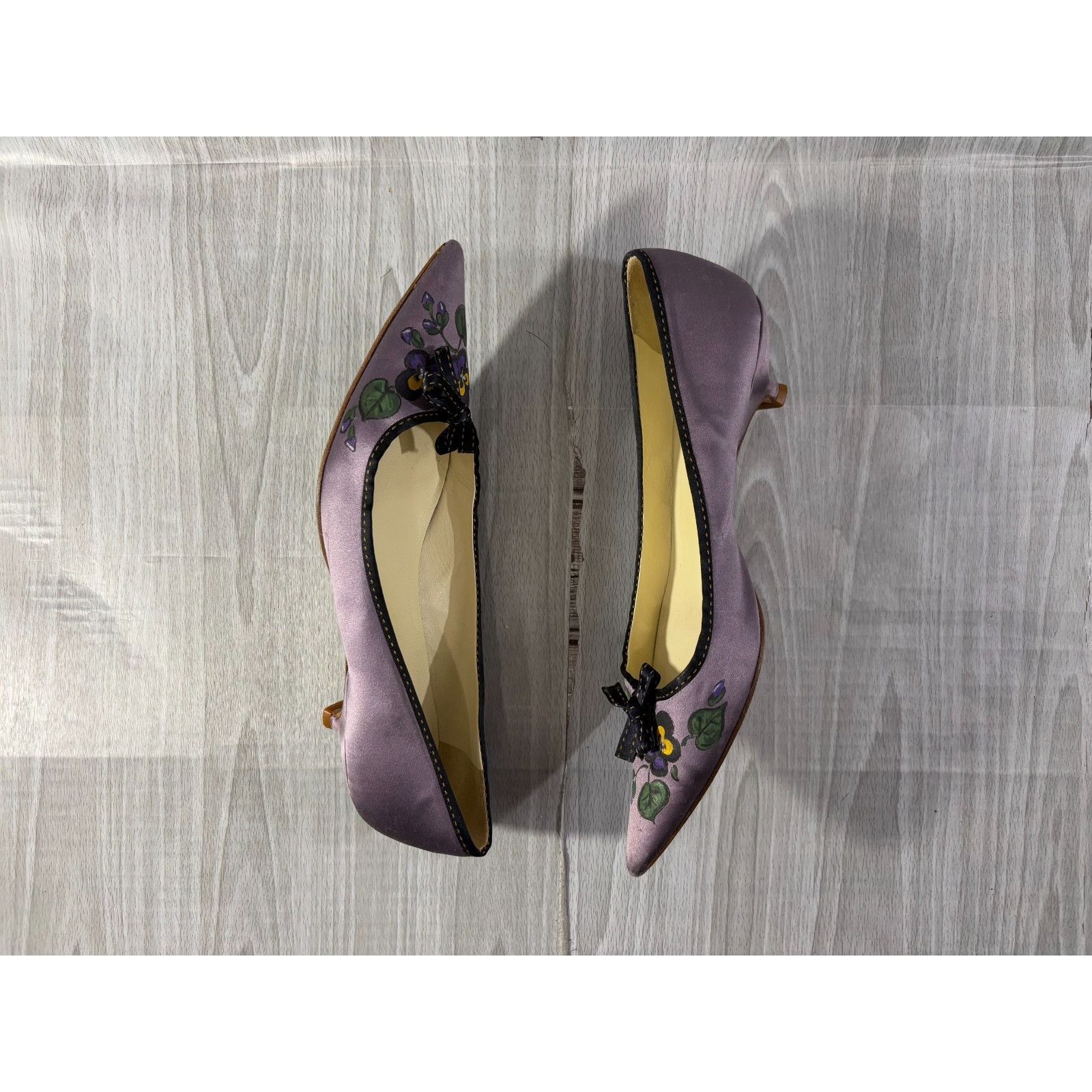 Miu Miu Miu Miu Satin hand painted Kitten Heel size 40 EU 10 US colo Size US 10 / IT 40 - 5 Thumbnail