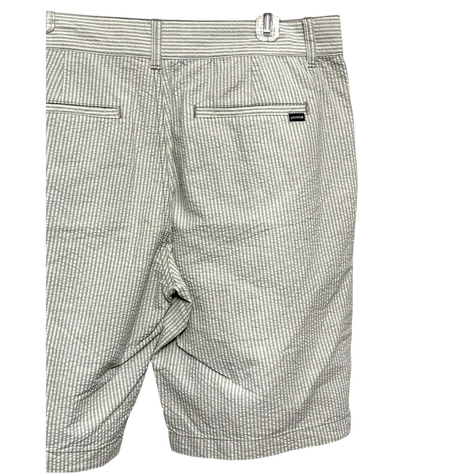 Other Union Green White Seersucker Chino Shorts 36 NWT Lightweight Size US 36 / EU 52 - 6 Thumbnail