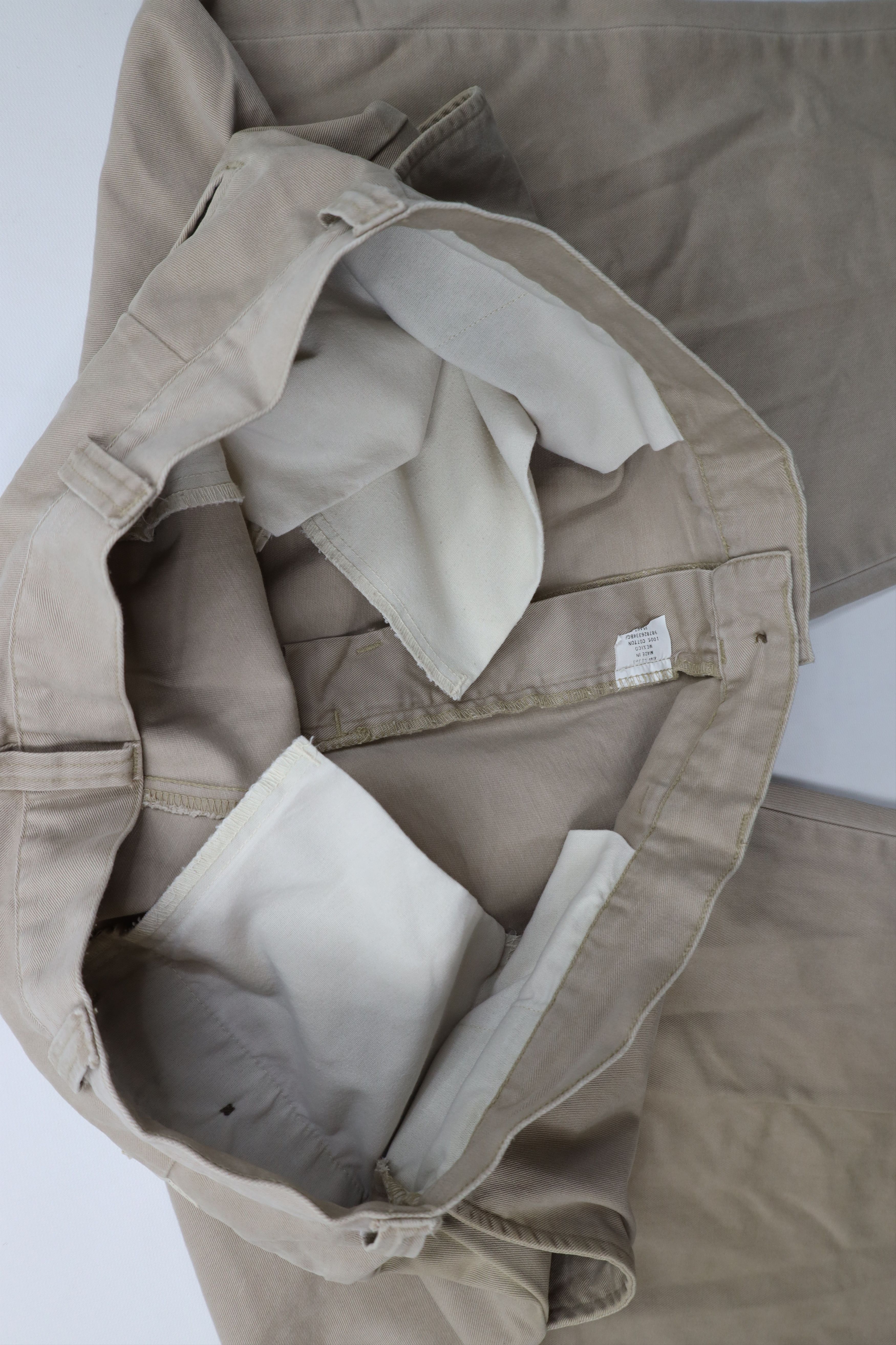 Ralph Lauren × Vintage Vintage 90s Ralph Lauren Wide Leg Chino Pants Beige Cotton Size US 38 / EU 54 - 9 Thumbnail