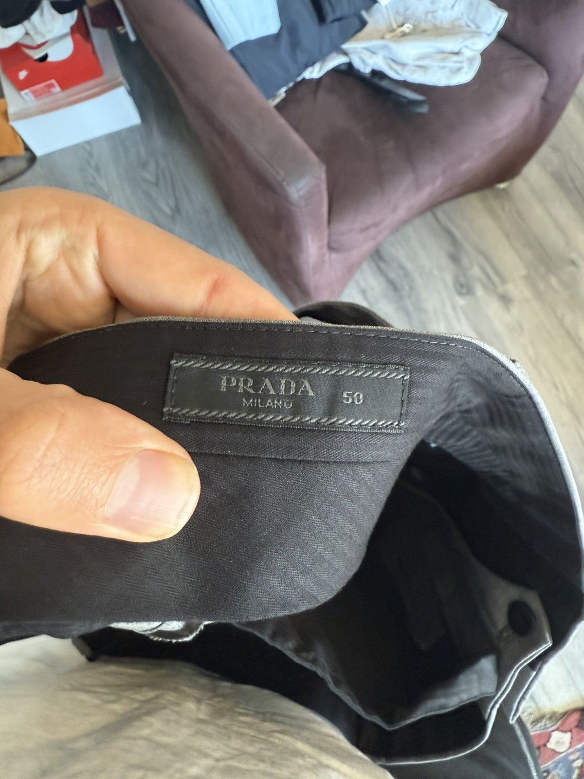 Prada Slim Wool Trousers in Grey Size US 34 / EU 50 - 9 Thumbnail