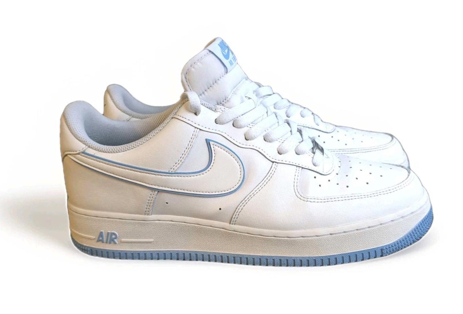 Nike Nike Air Force 1 '07 Low White University Blue Sneakers DV07 Size US 12 / EU 45 - 5 Thumbnail