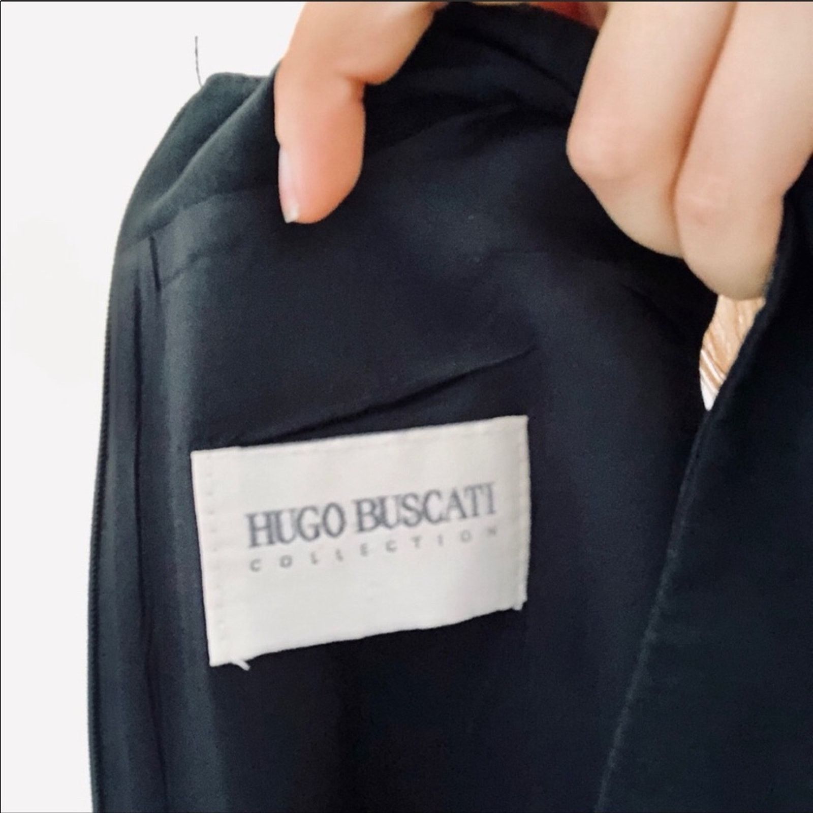 Vintage HUGO BUSCATI VINTAGE 80s LBD Black Tank Bodycon Mini Dress Size XS / US 0-2 / IT 36-38 - 4 Thumbnail