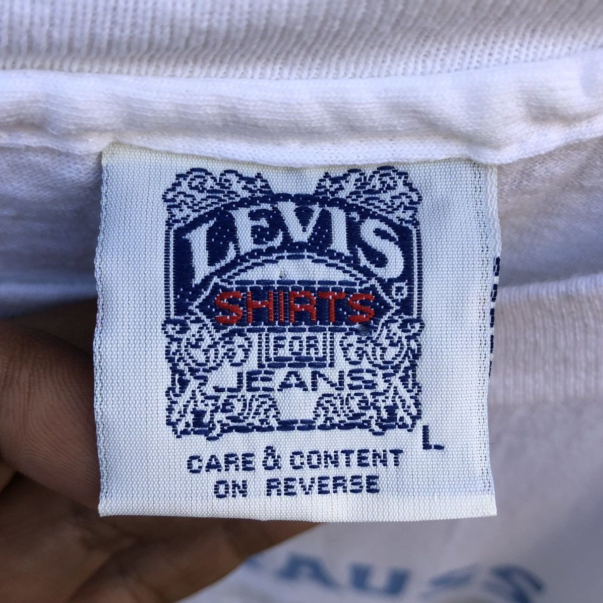 Levi's VTG 90s Levi's Corporate Print Short Sleeve T-shirt USA 🇺🇸 Size US L / EU 52-54 / 3 - 9 Thumbnail