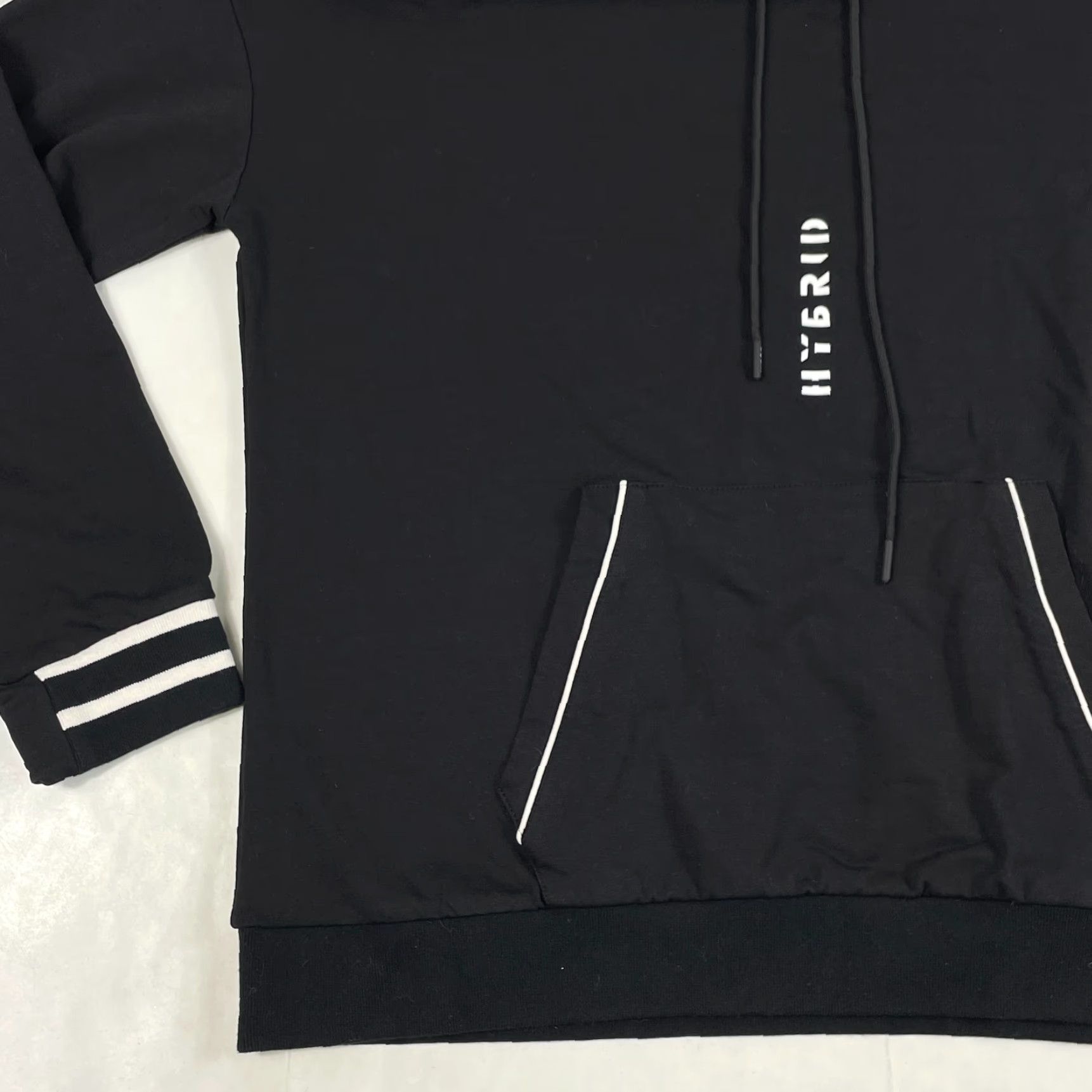 Vintage VINTAGE SquatWolf Hoodie Mens Large Black Hybrid Pullover Lined Workout Lifting Stretch Size US L / EU 52-54 / 3 - 5 Thumbnail