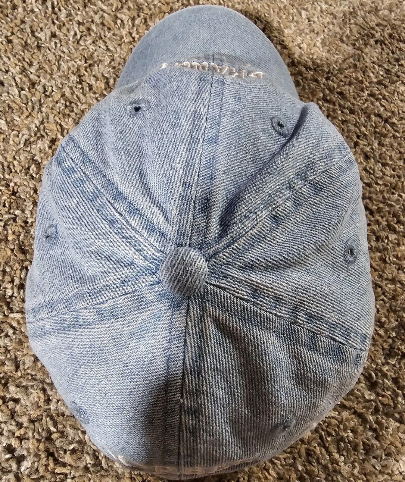 Designer korbel brandy old fashion Blue denim esque strapback hat Size ONE SIZE - 5 Thumbnail