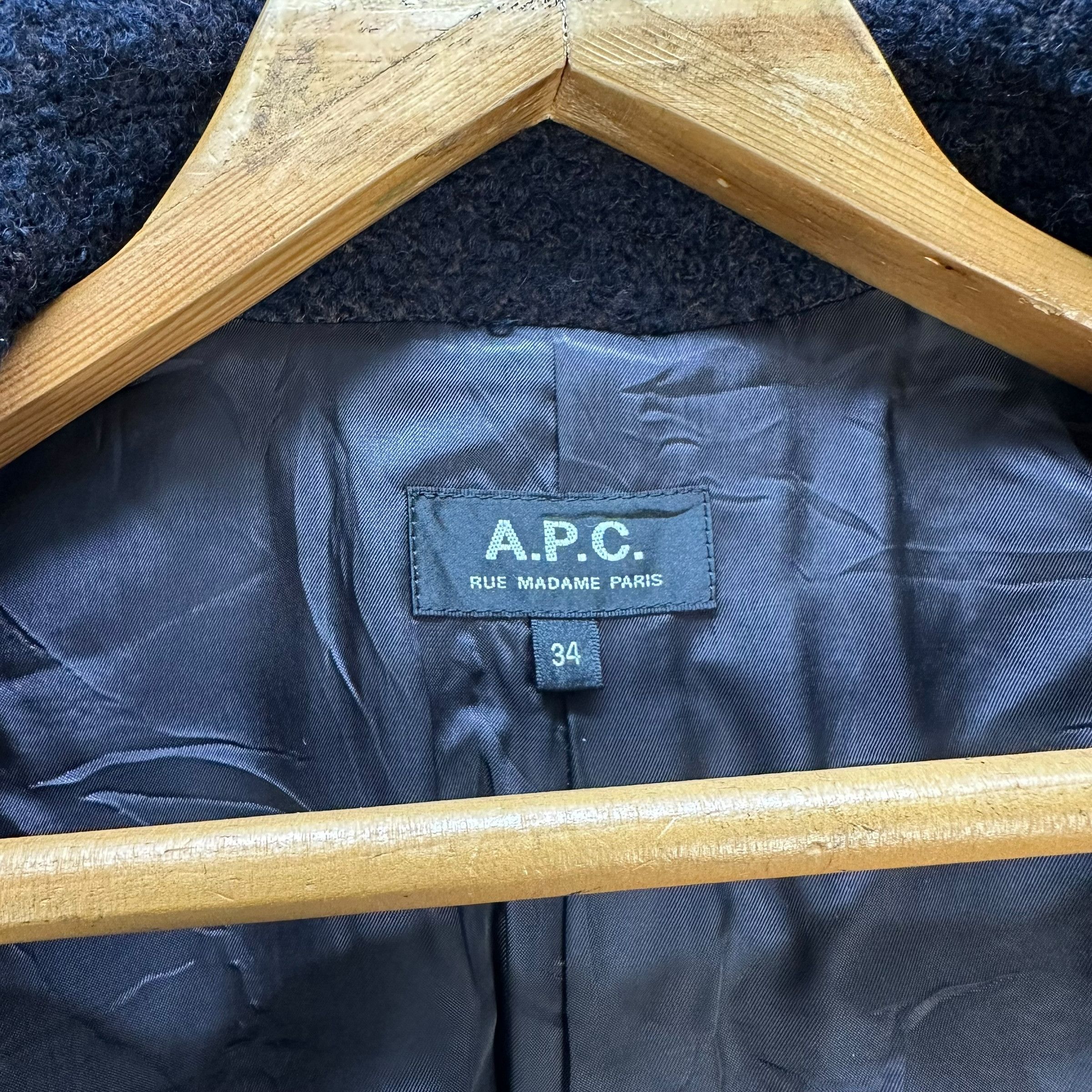 A.P.C. A.P.C Rue Madame Paris Wool Long Coat #A51-1183 Size S / US 4 / IT 40 - 7 Thumbnail
