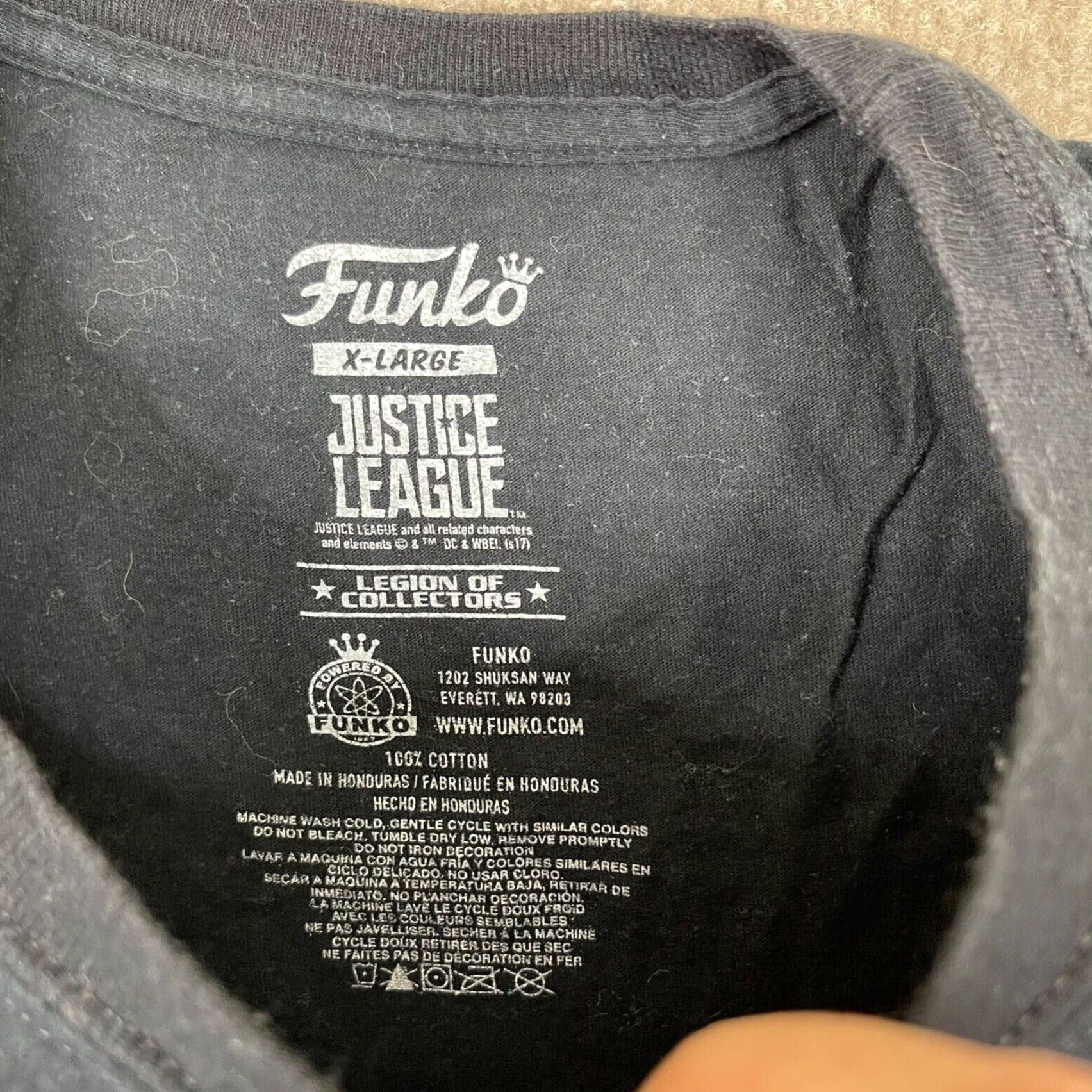 Vintage Justice League Men's Shirt XL Black Short Sleeve Crew Neck Funko DC Comics Size US XL / EU 56 / 4 - 2 Thumbnail