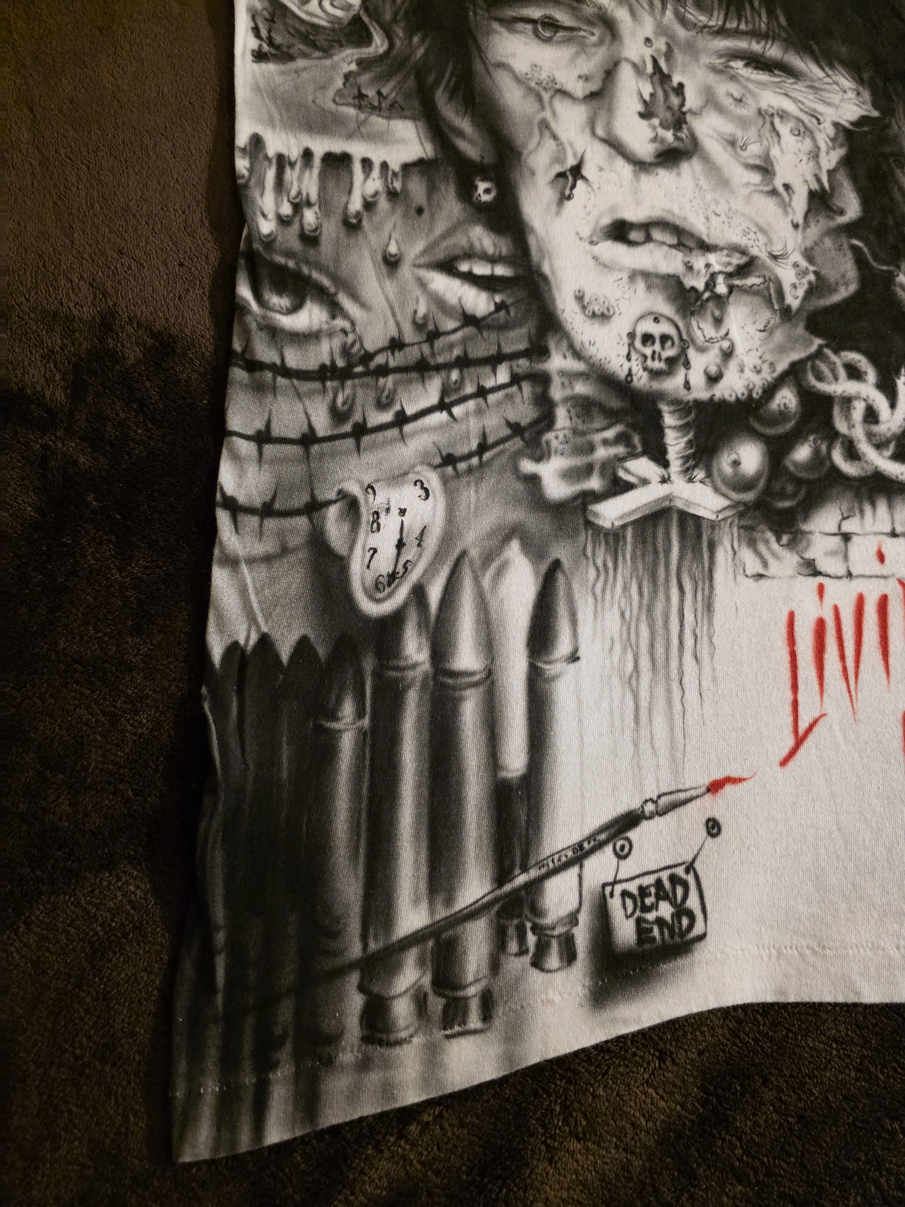 Other Vintage 1985 Airbrushed Keith Richards Art Tee Jurek Size US L / EU 52-54 / 3 - 3 Thumbnail