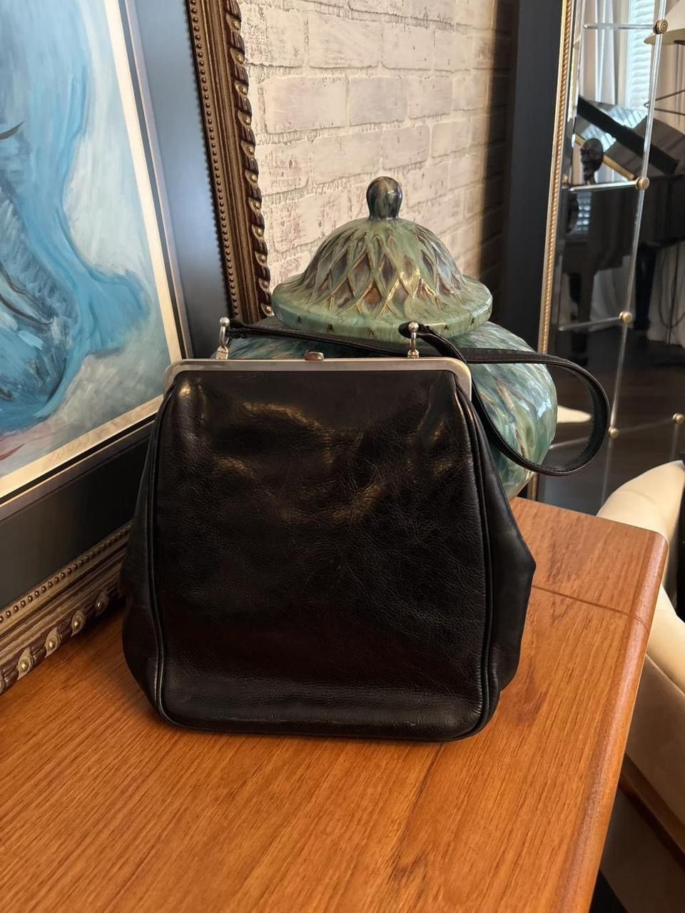 Hobo Vintage Hobo Black Leather Handbag Size ONE SIZE - 3 Thumbnail