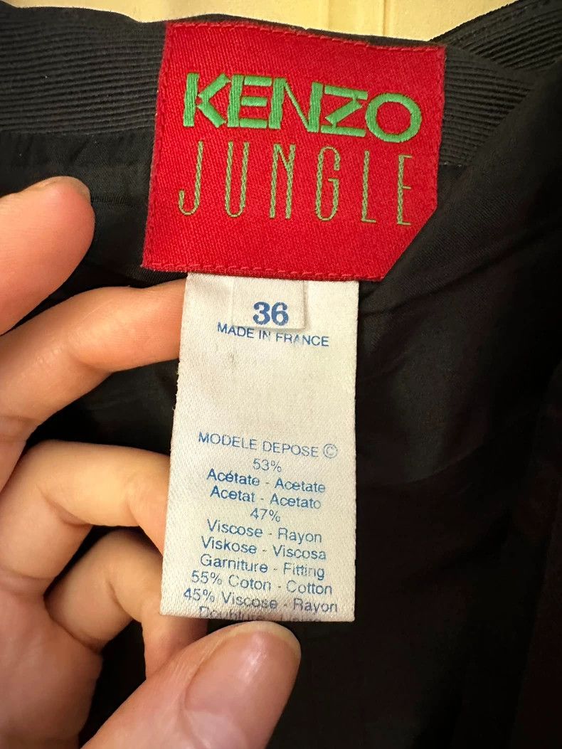 Kenzo KENZO Flowers and dew on the back of a black rayon dress Size XS / US 0-2 / IT 36-38 - 9 Thumbnail