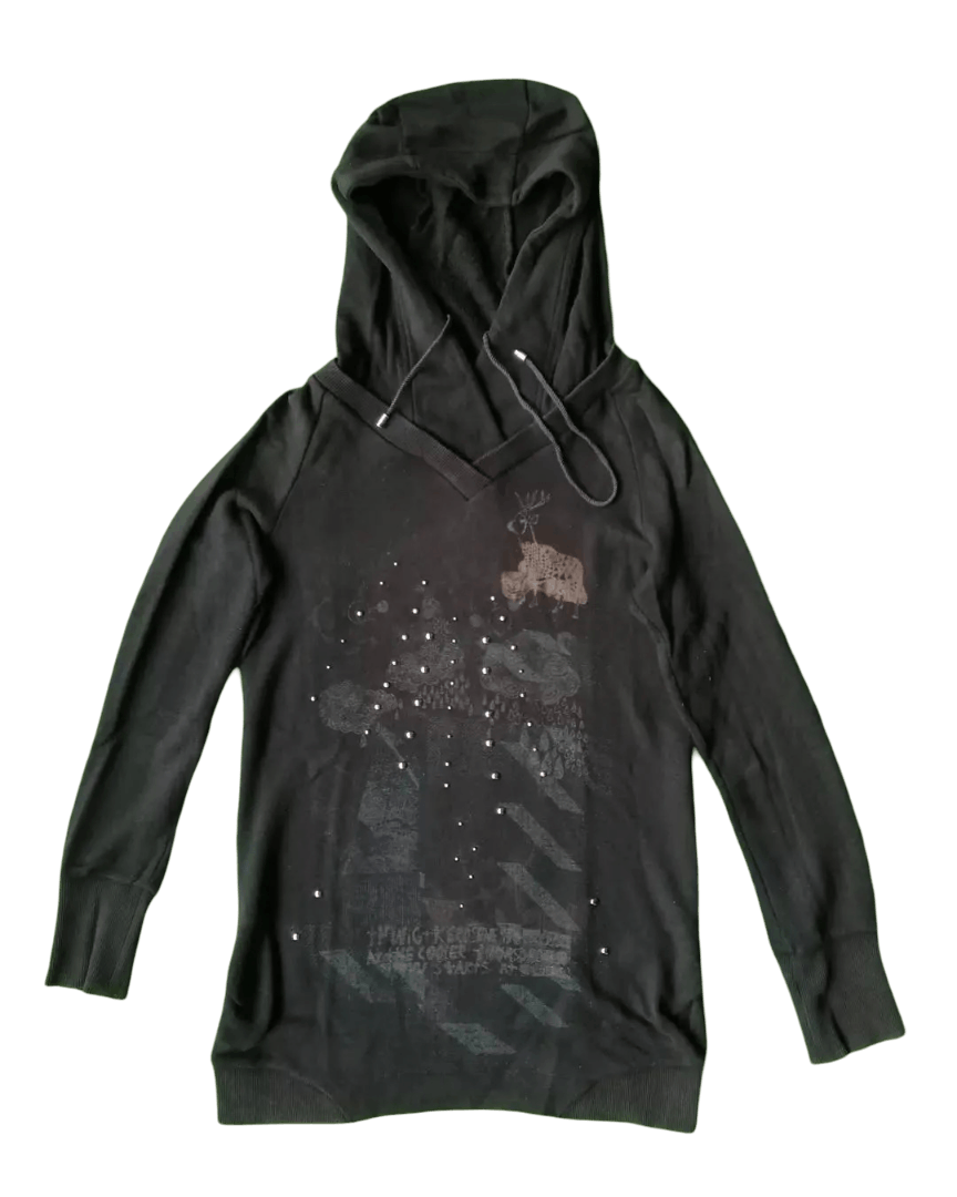 If Six Was Nine Archive Korean Designer BNX Studded Avant-Garde Hoodie Size M / US 6-8 / IT 42-44 - 1 Thumbnail