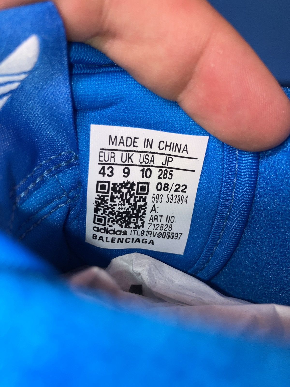 Adidas × Balenciaga Track Hike Sneakers in White/Blue - New Size US 10 / EU 43 - 7 Thumbnail